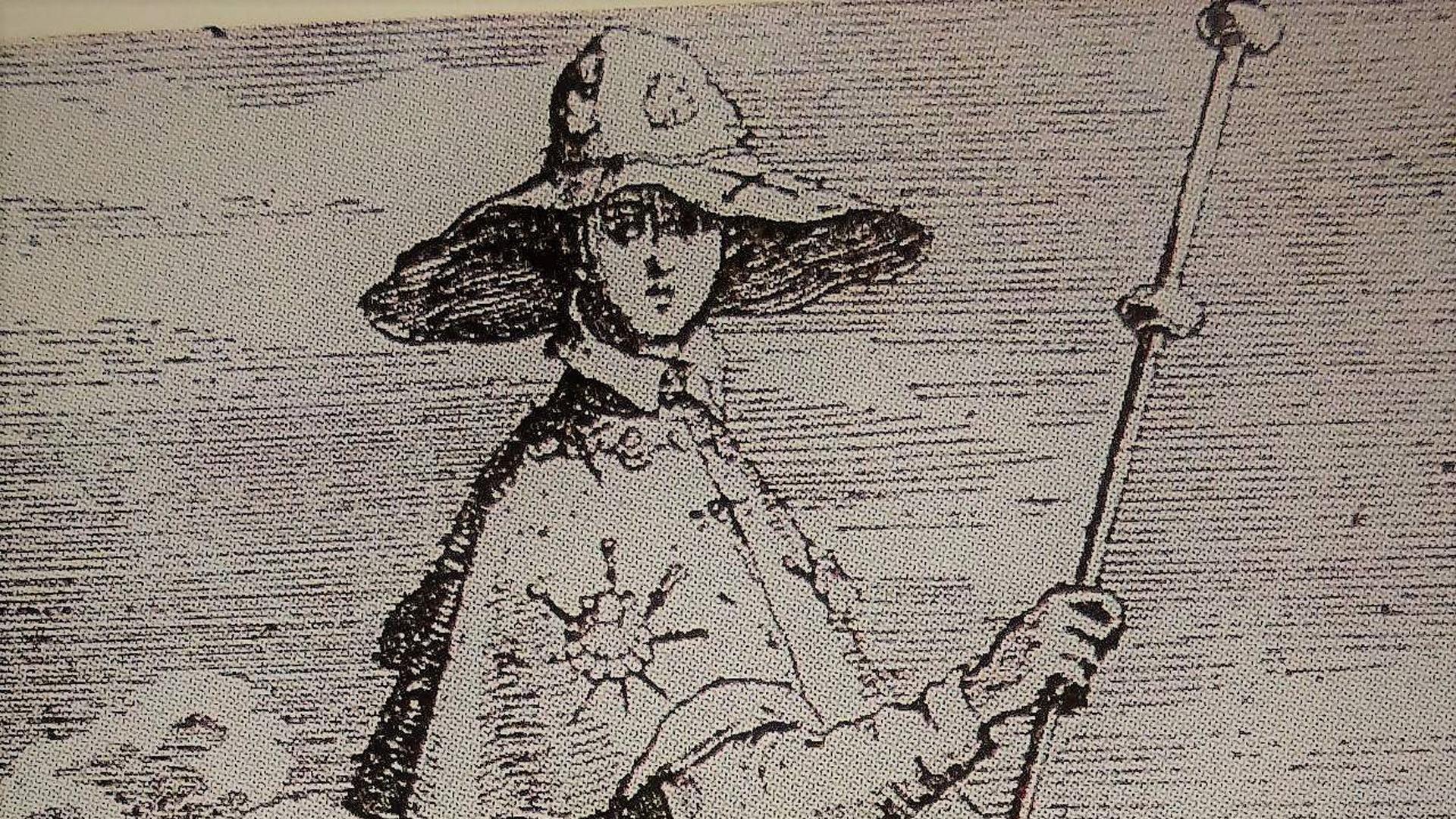 Imagen de peregrino del siglo XVIII