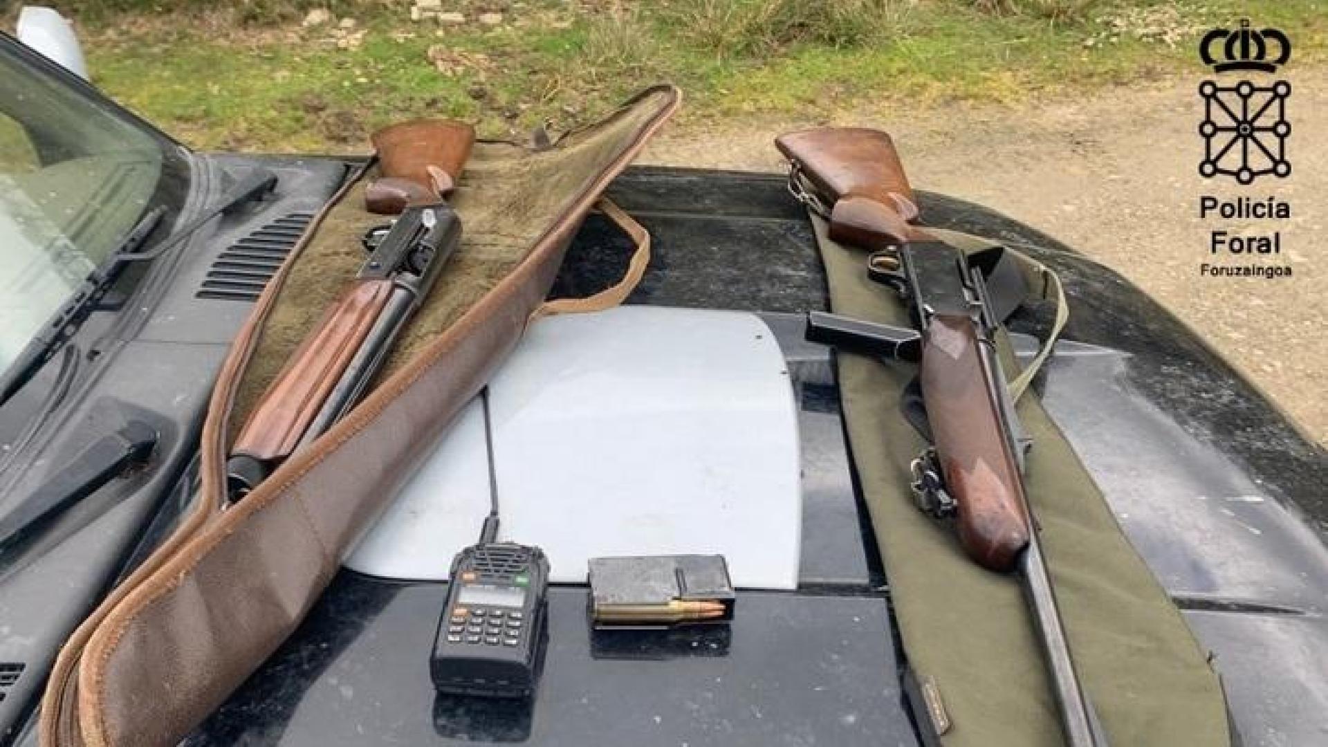 Escopetas requisadas por la Policía Foral
