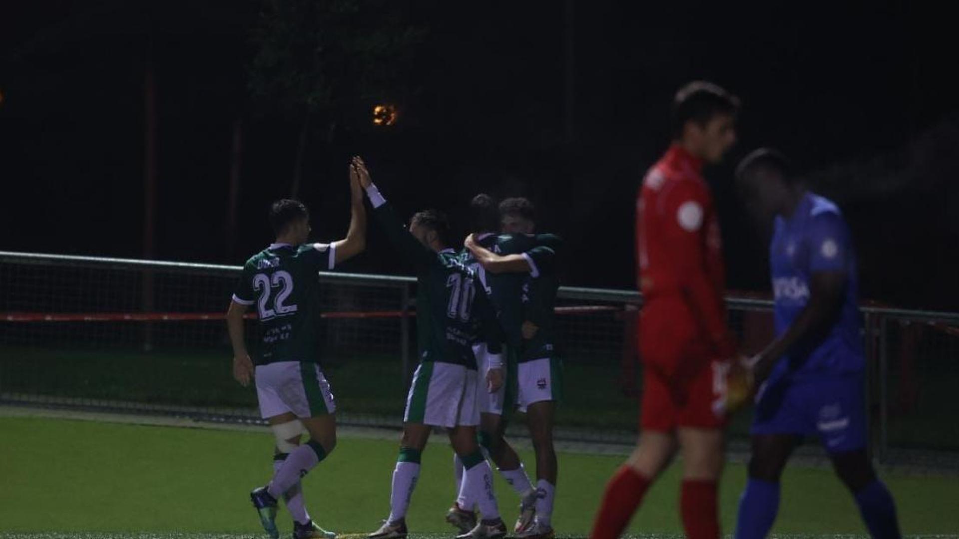 Celebración del gol de Burusco