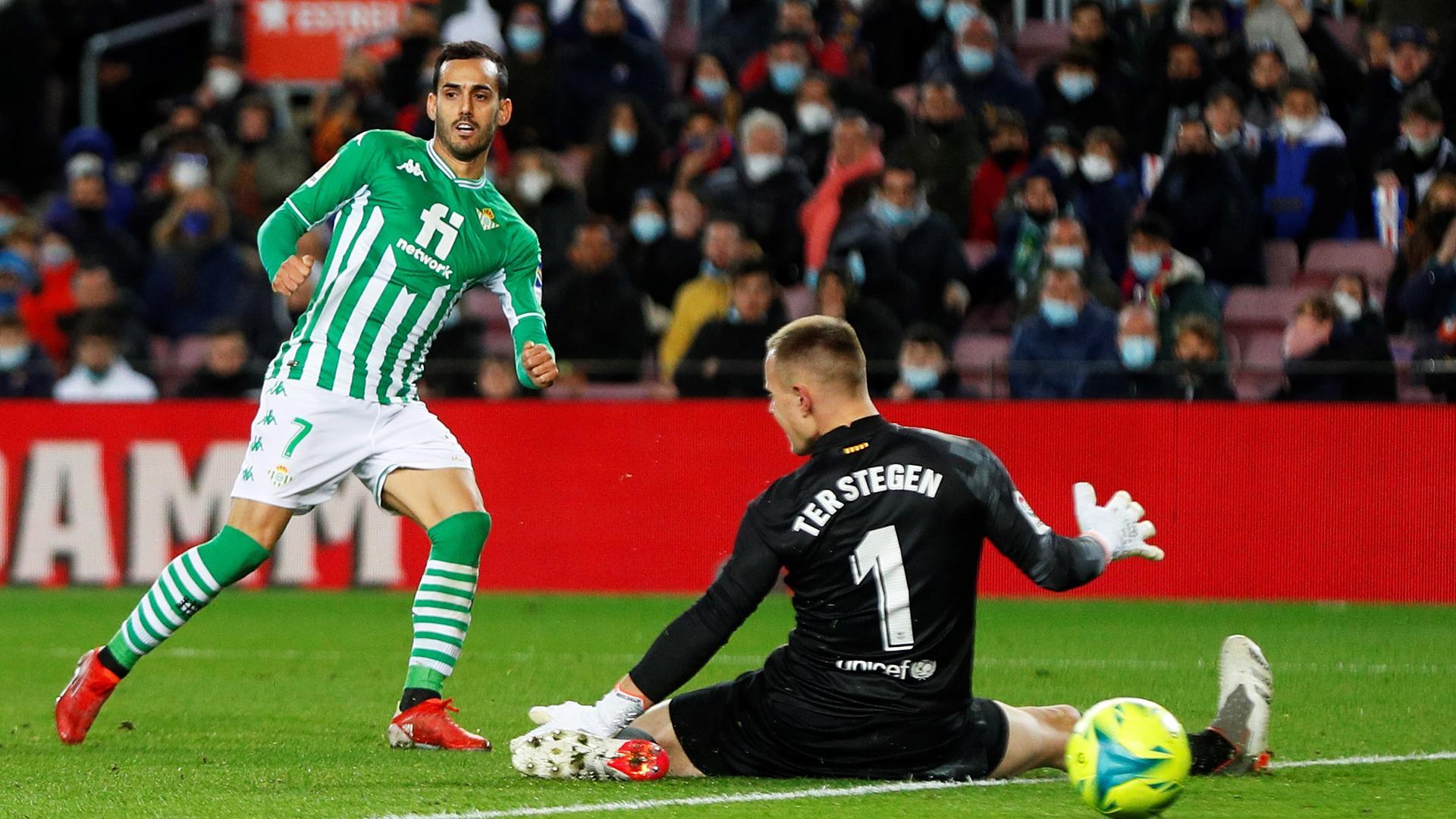 Con este sutil toque batió Juanmi a Ter Stegen en el único tanto del encuentro