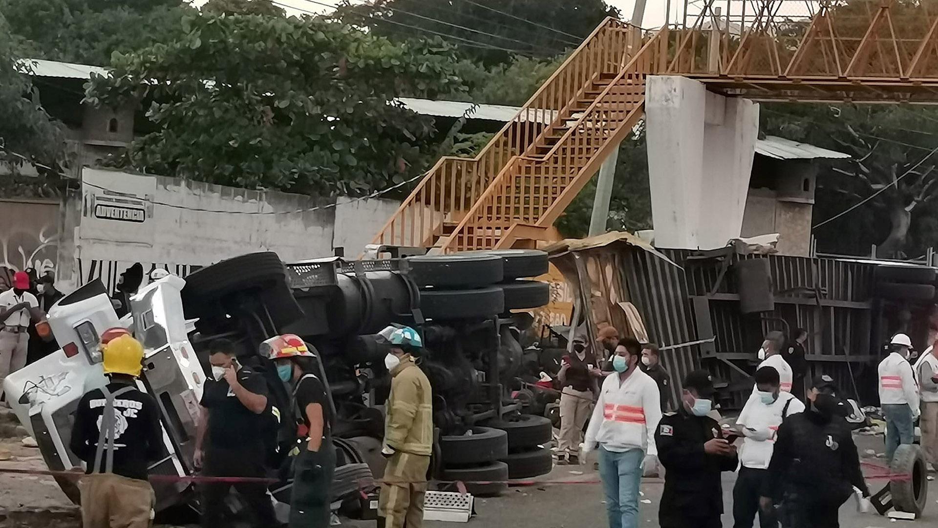 Trabajos de rescate en la zona del accidente