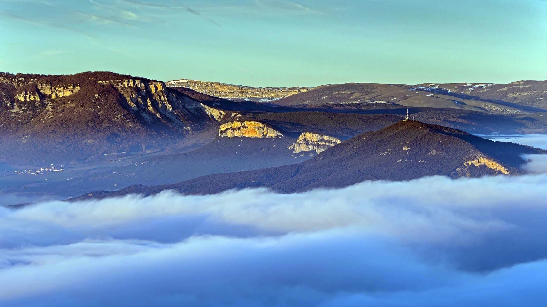 La niebla, protagonista en Navarra.