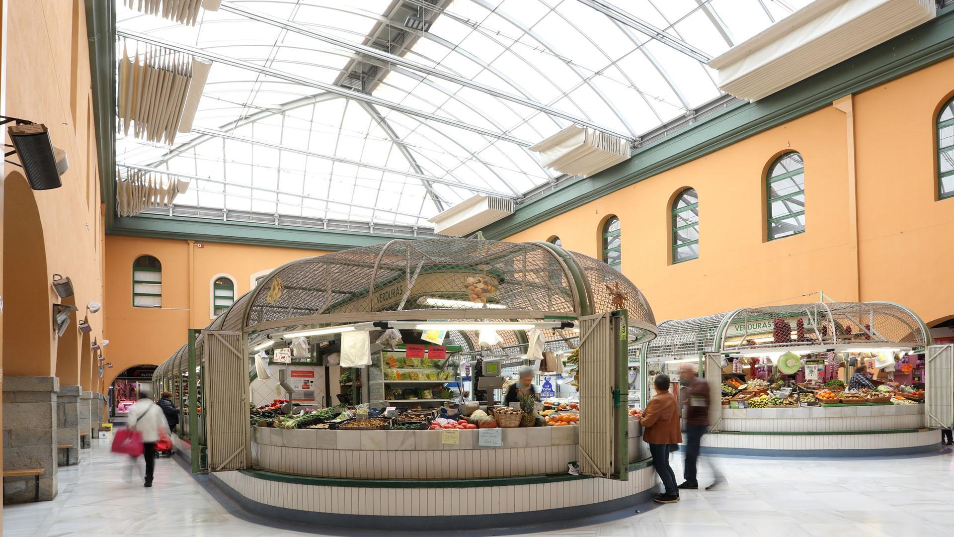Interior del mercado de Santo Domingo