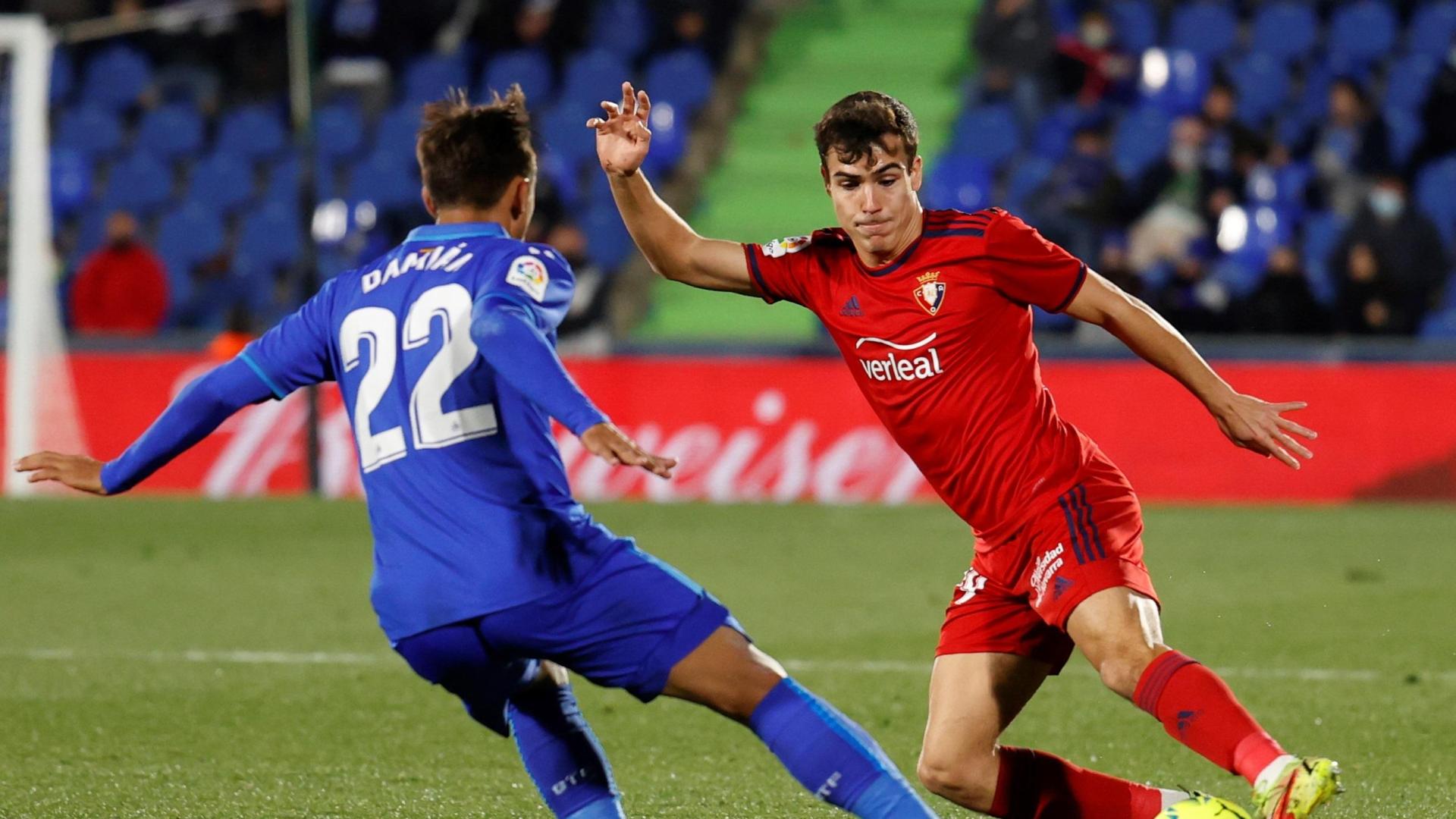 Manu Sánchez, en el partido contra el Getafe
