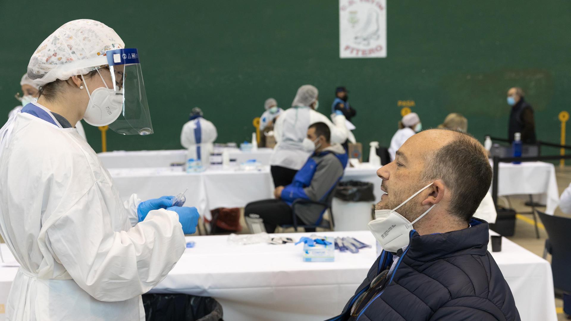 Prueba PCR realizada en Fitero para el control de la pandemia