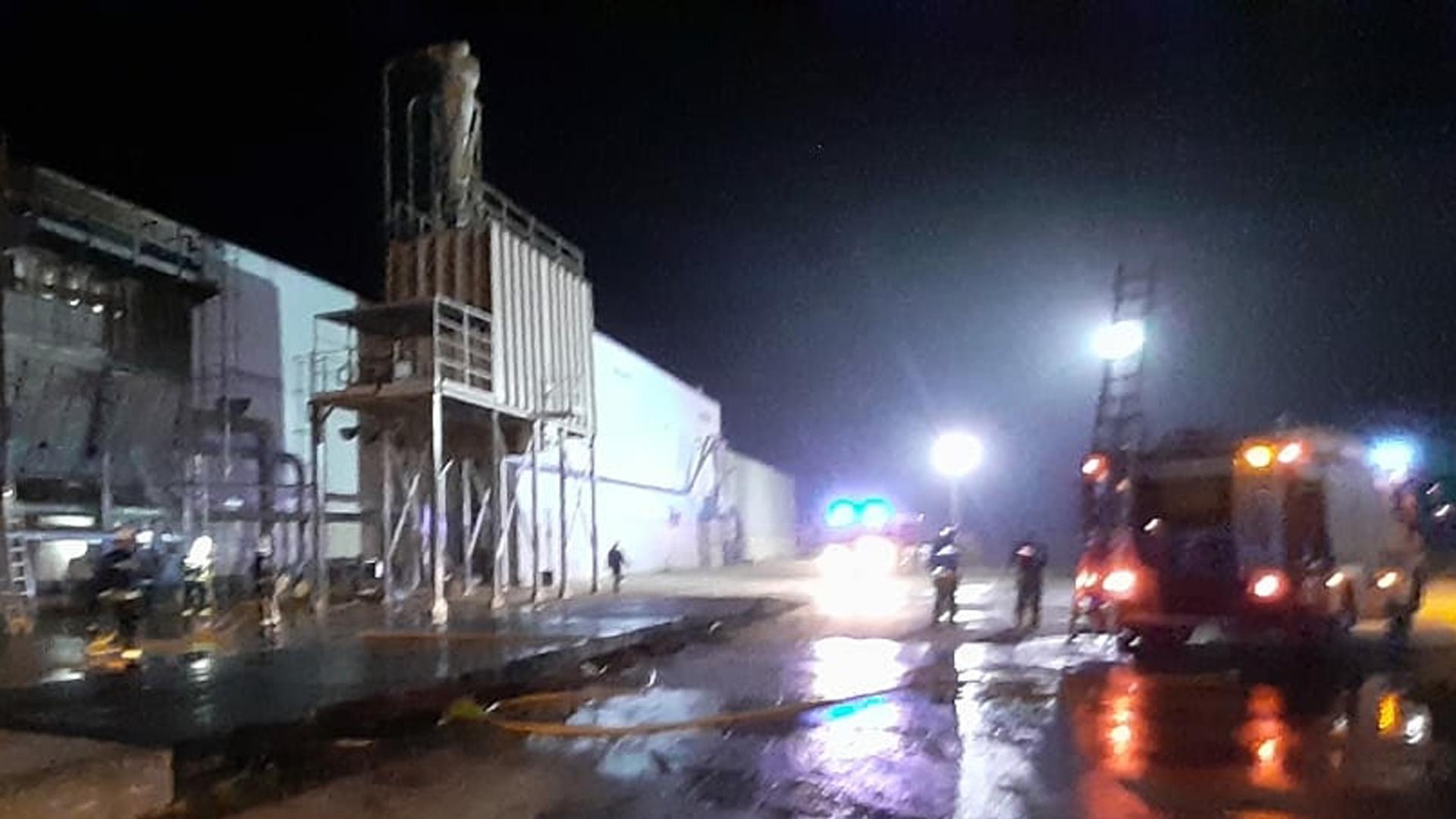 Incendio en una empresa de la localidad de Uharte Arakil