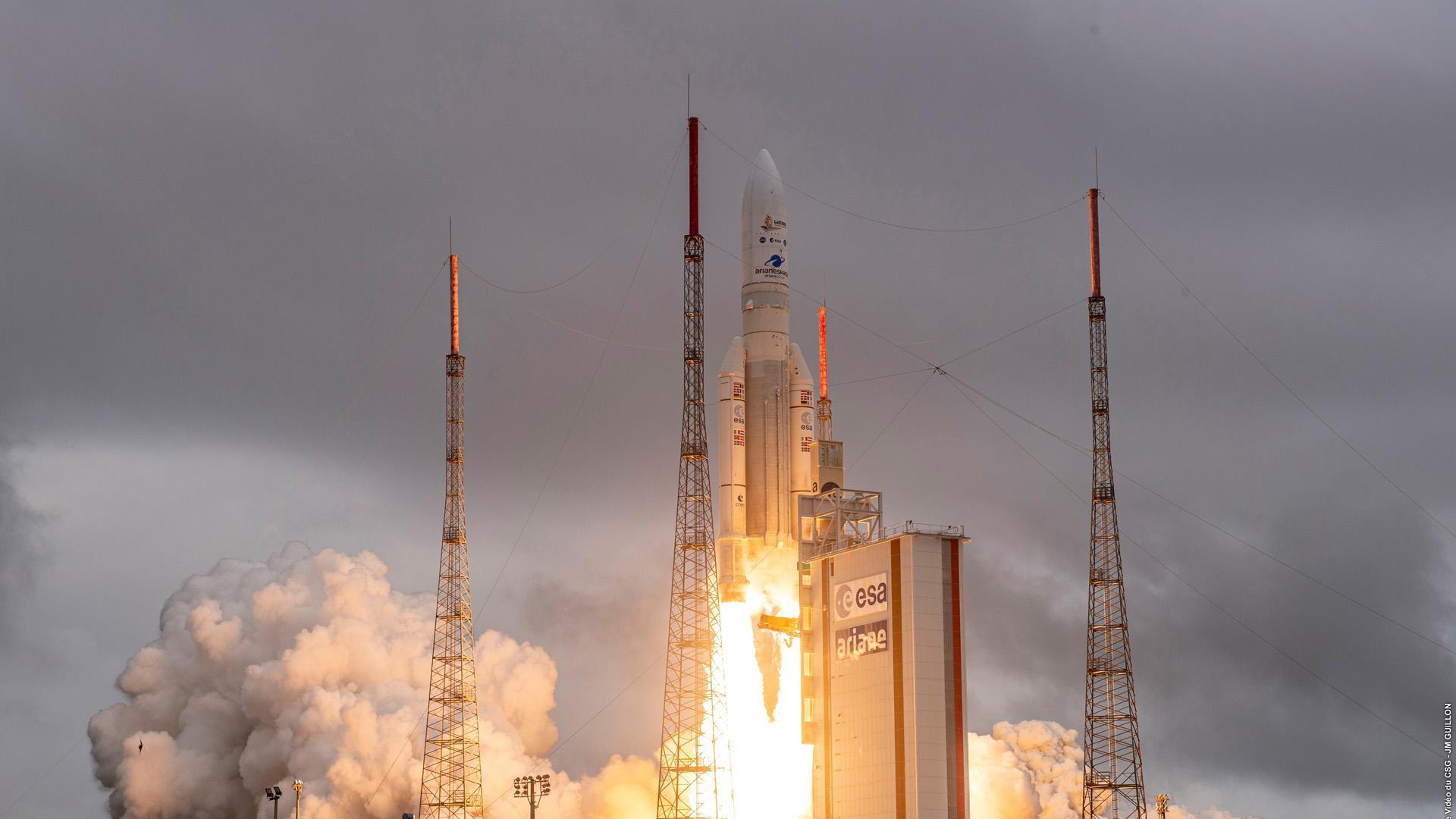 El James Webb despegó desde el puerto espacial europeo de Kurú