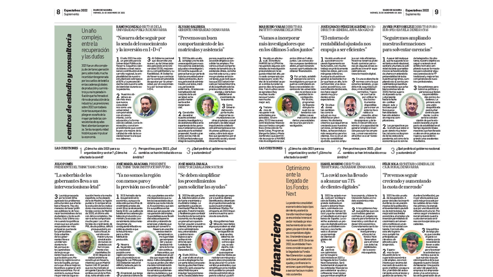 Suplemento Expectativas: 120 visiones para vislumbrar 2022