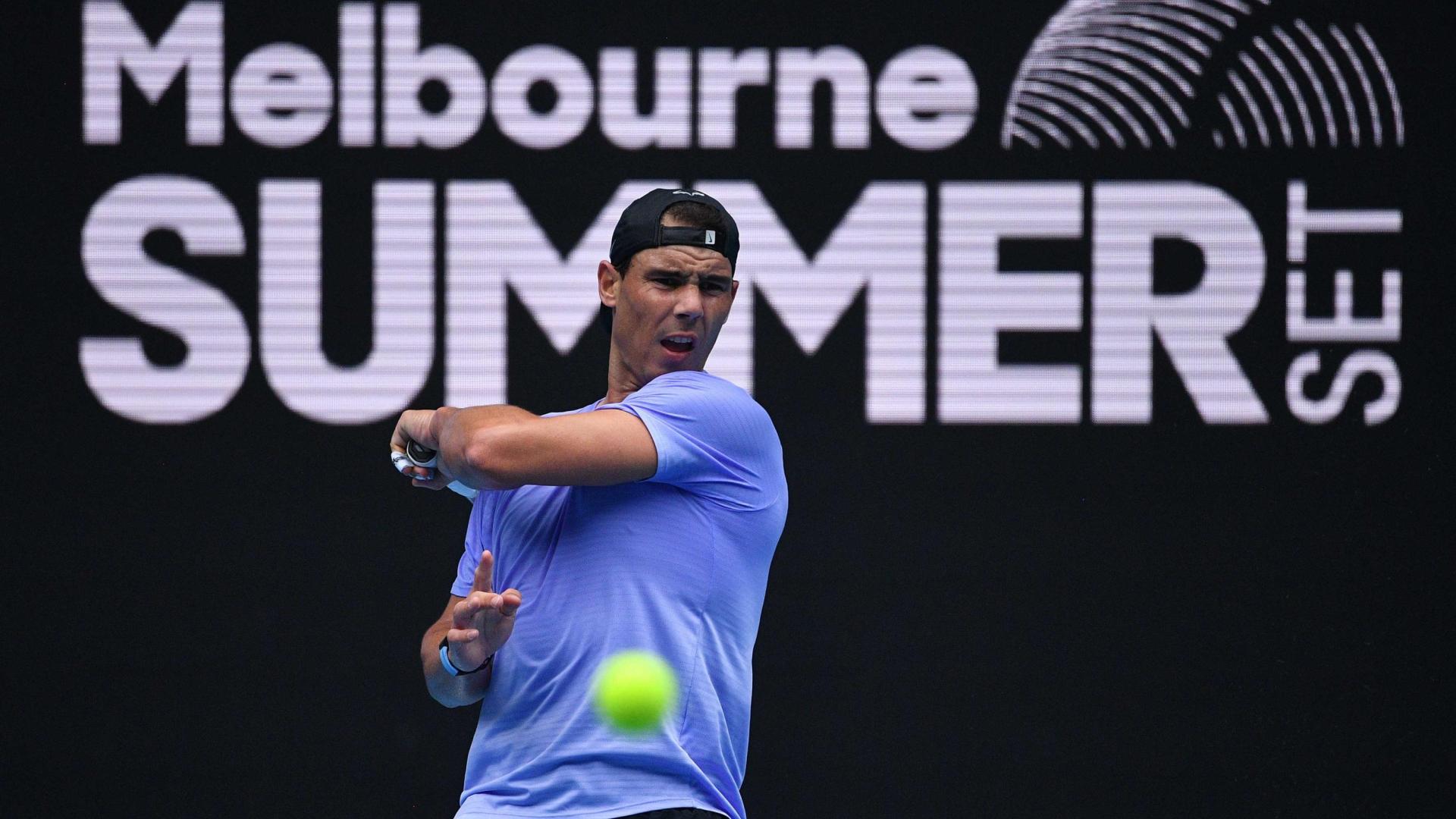 El tenista español Rafael Nadal, en Melbourne Park