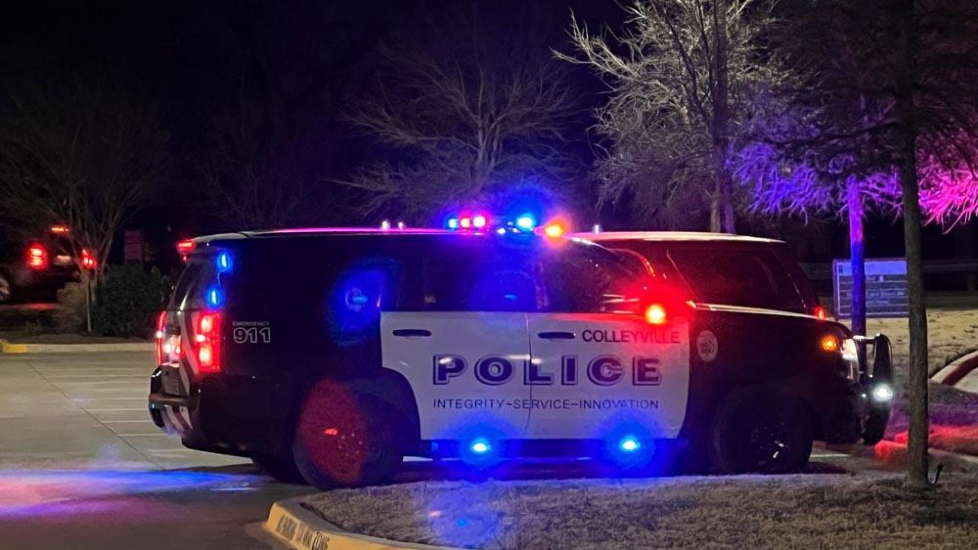 Un coche de la Policía de Dallas, durante el secuestro
