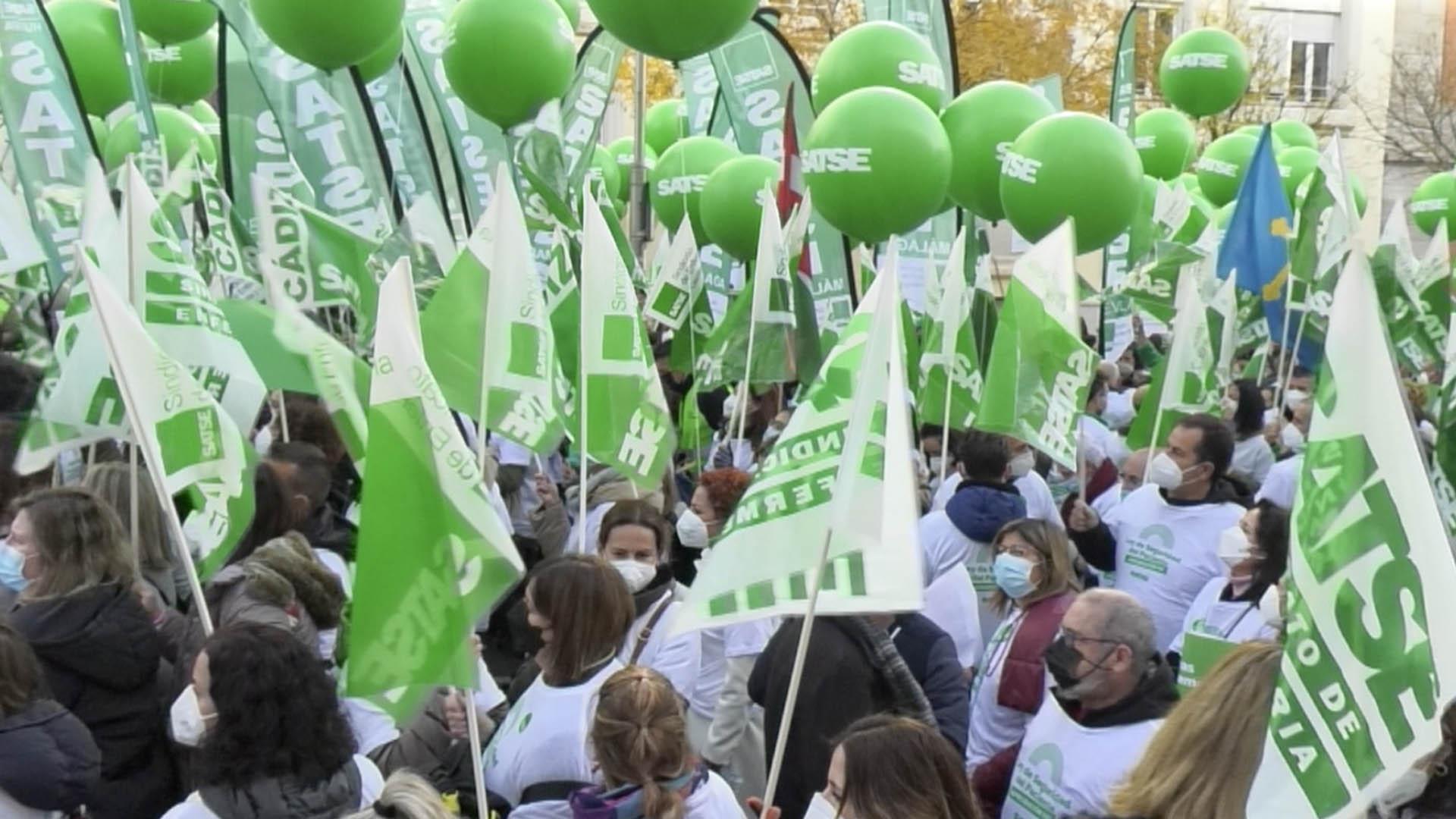 Una manifestación promovida anteriormente por el Sindicato de Enfermería, SATSE
