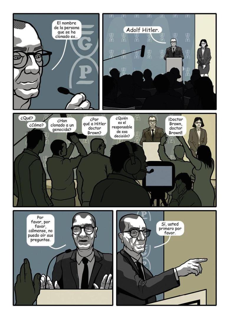 Una página del cómic 'A la tercera resucitó', de Abraham Martínez