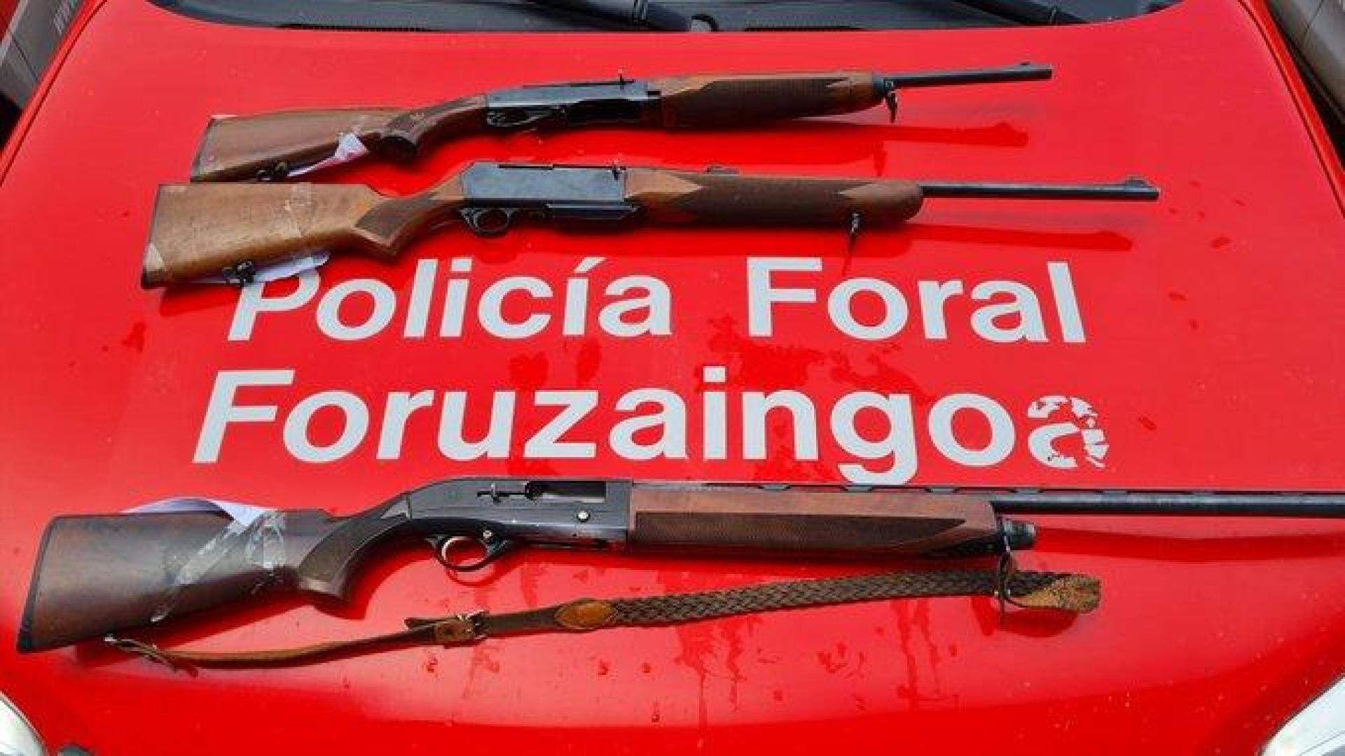 Armas intervenidas por Policía Foral
