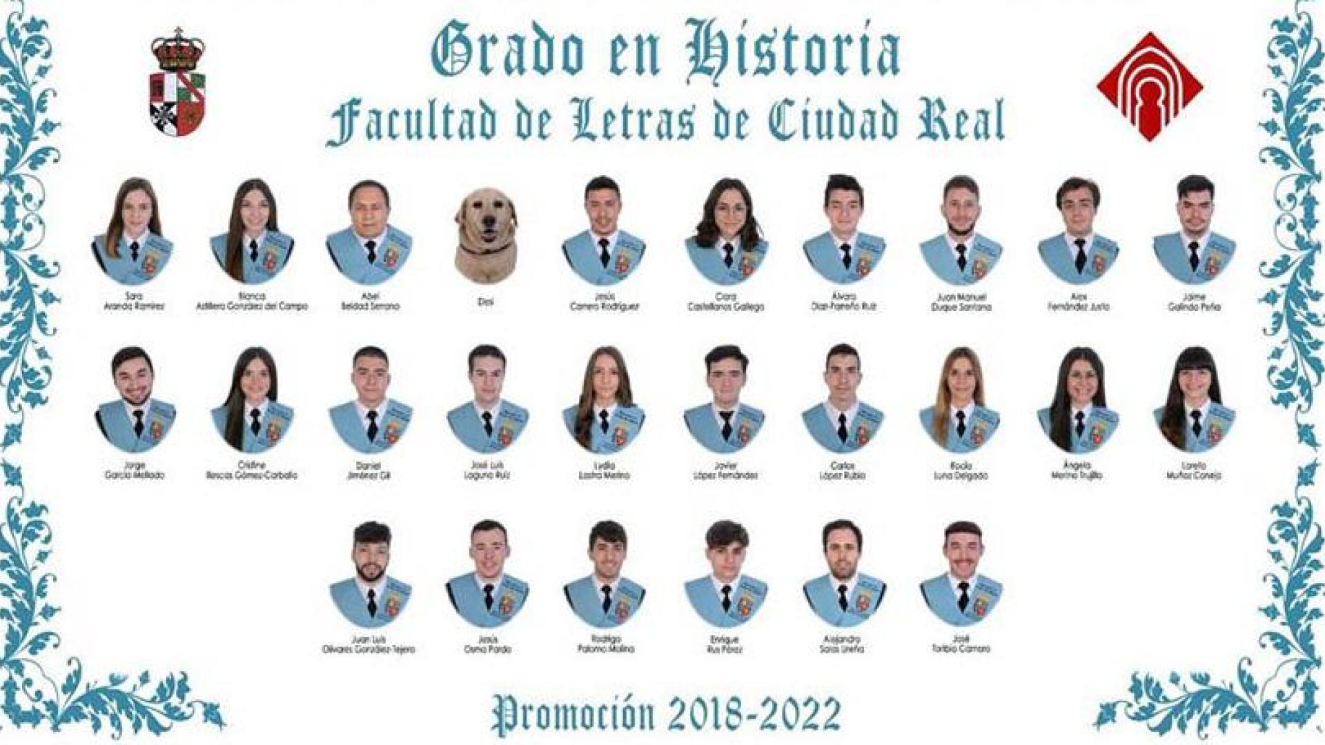 Orla de la última promoción del grado en Historia de la Universidad de Castilla-La Mancha (UCLM)