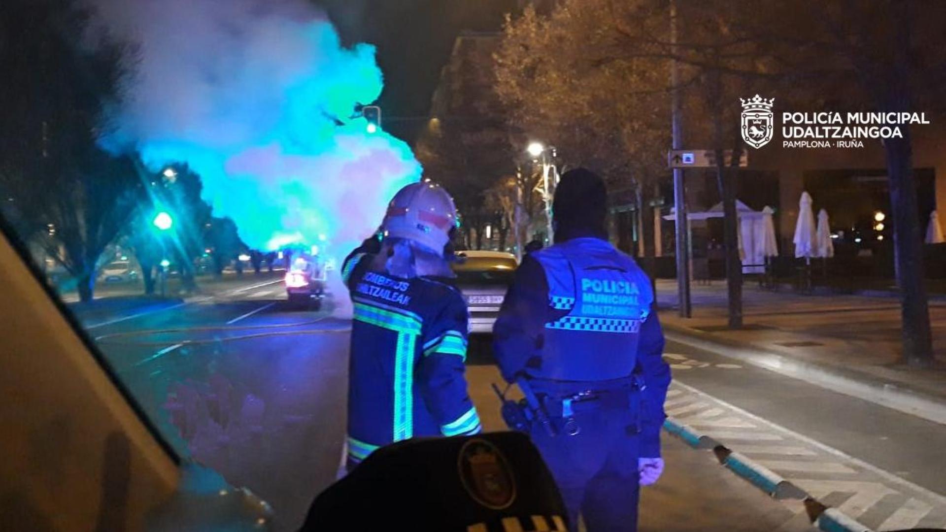 Policía Municipal y bomberos, en el lugar del suceso