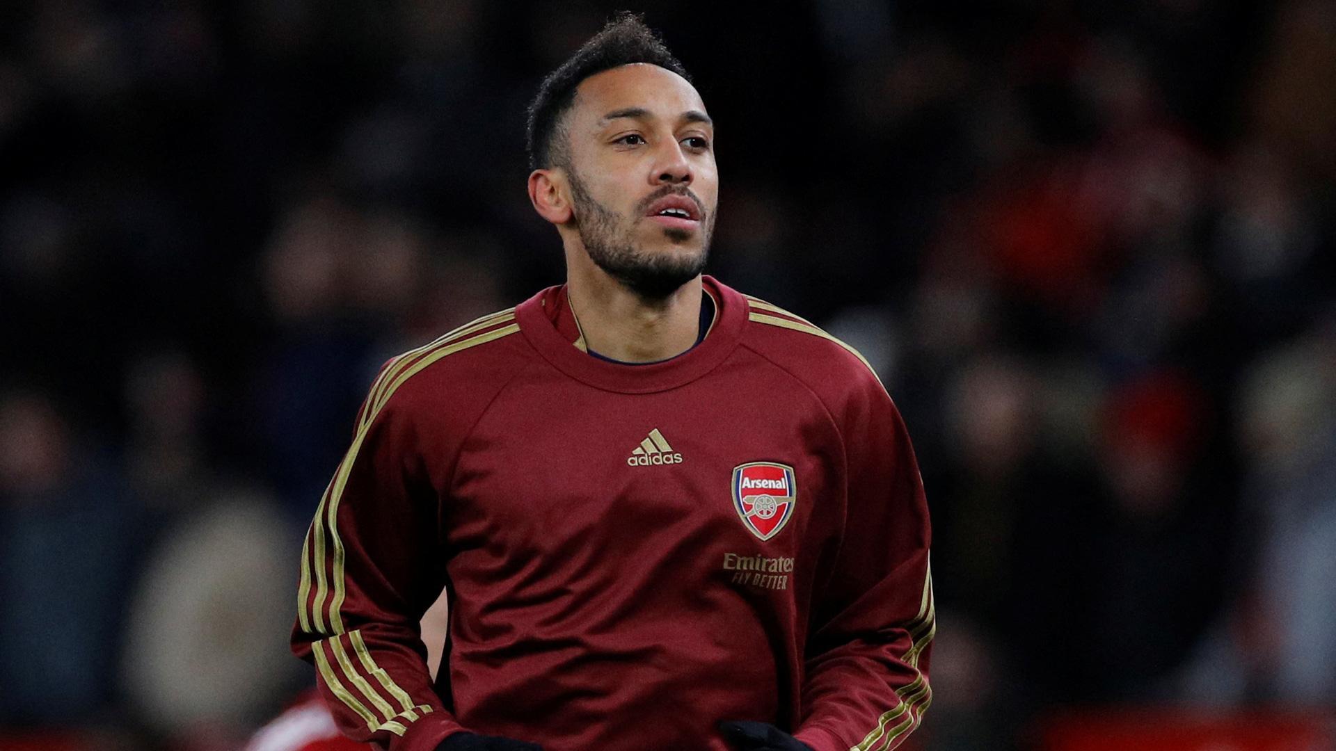 Aubameyang durante un partido con el Arsenal