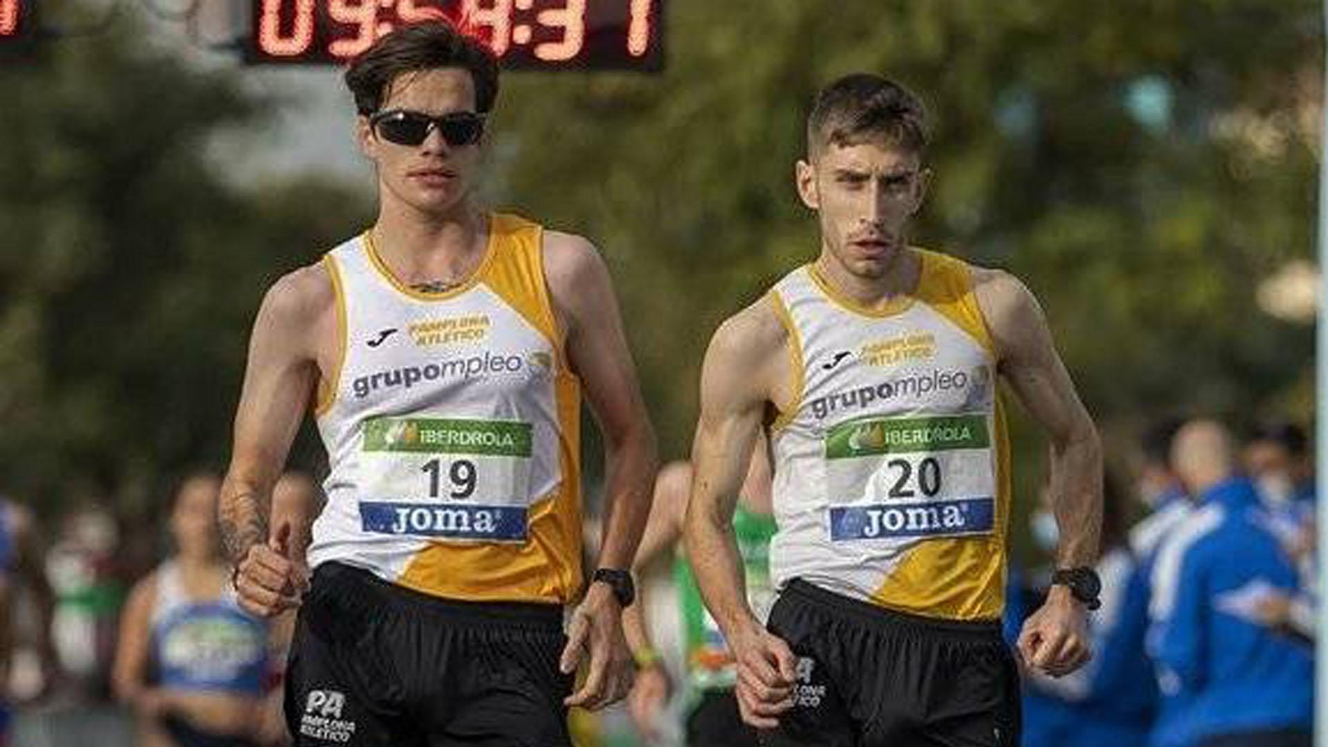Daniel Ballesteros (izda.), junto al madrileño Álvaro López, en Lepe