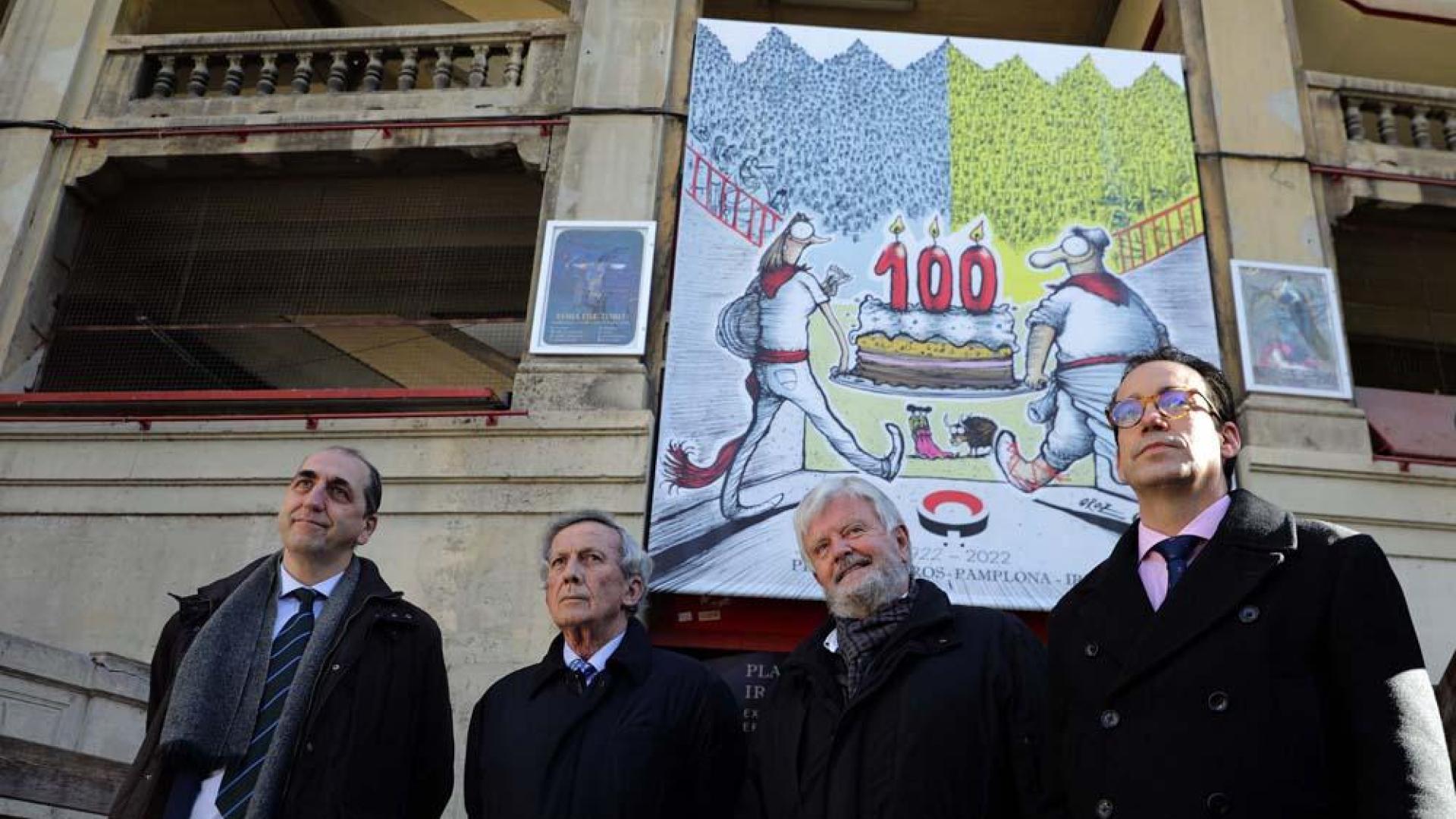 Presentación de los actos de celebración del centenario del coso pamplonés, este miércoles