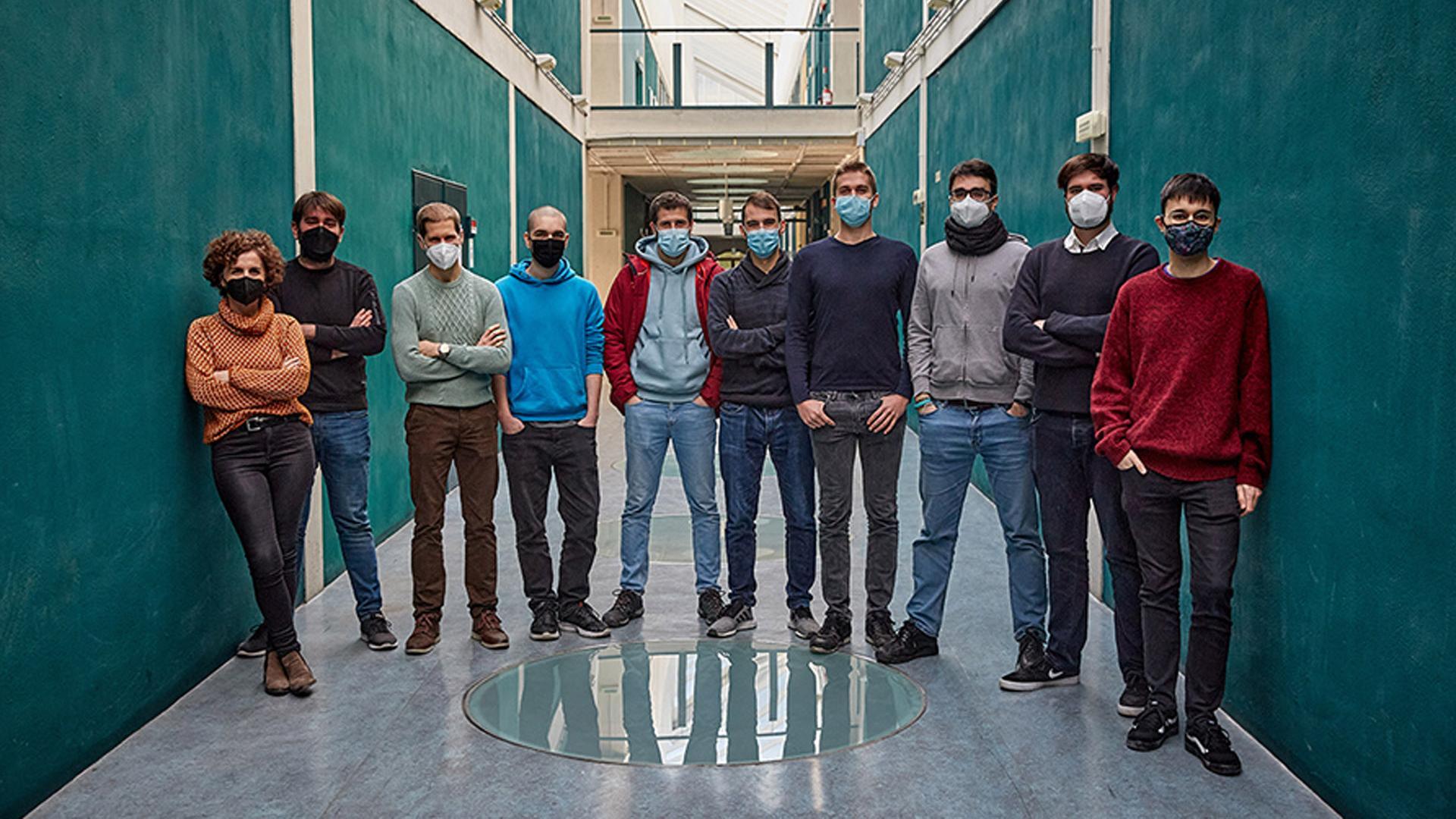 De izquierda a derecha, Arantxa Villanueva, Daniel Paternain, Mikel Galar, Javier Díez, Andoni Larumbe, Gonzalo Garde, Iñaki Hulsman, Iñaki Hernández, Álvaro Donamaría e Ibon Escartín