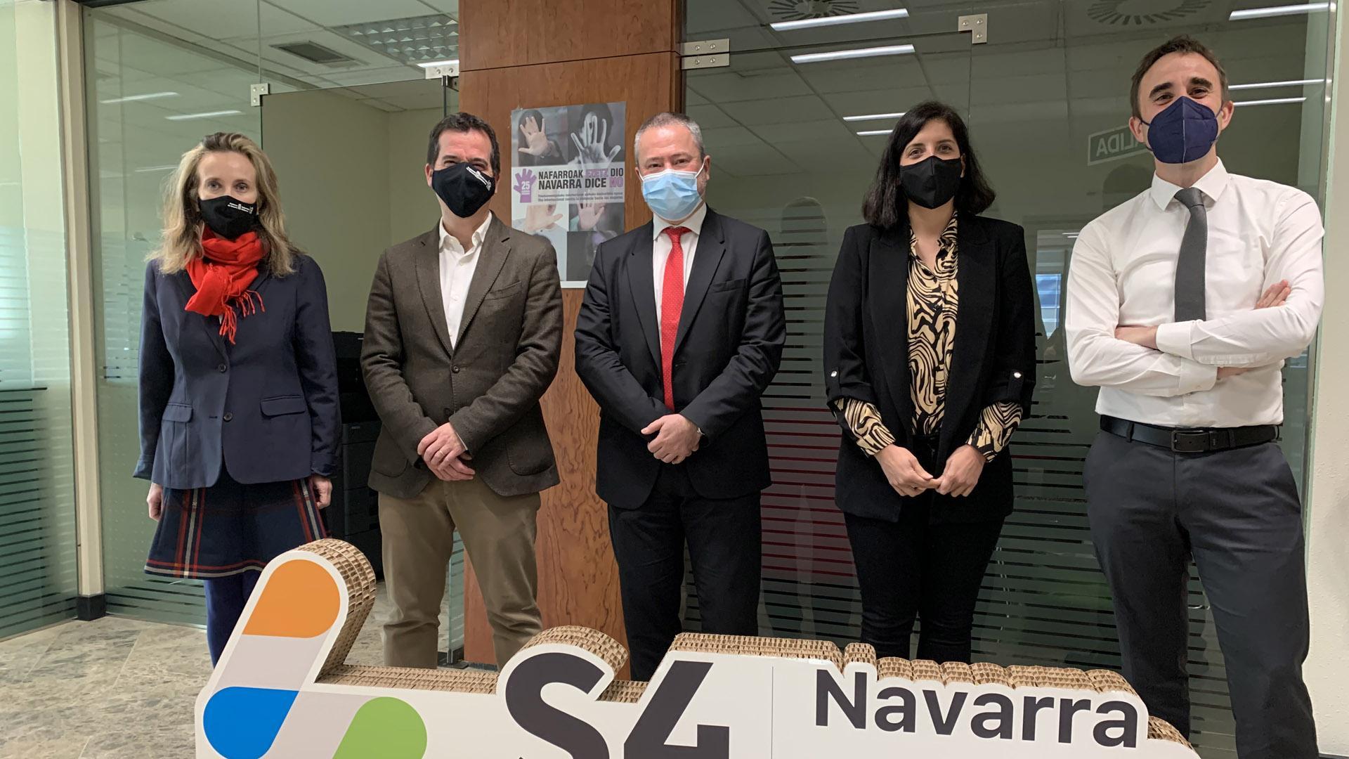 De izquierda a derecha, Izaskun Goñi, Mikel Irujo, Joaquín Ancín, Uxue Itoiz y Javier Villanueva