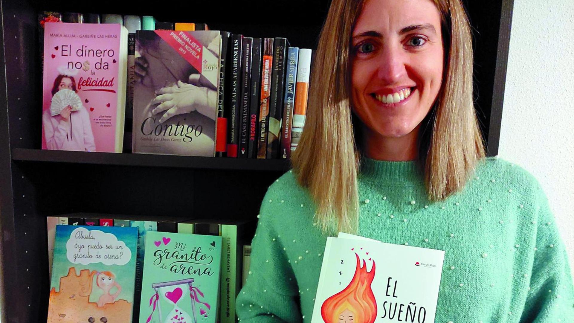 Garbiñe Las Heras Gorriz, con su nueva novela.