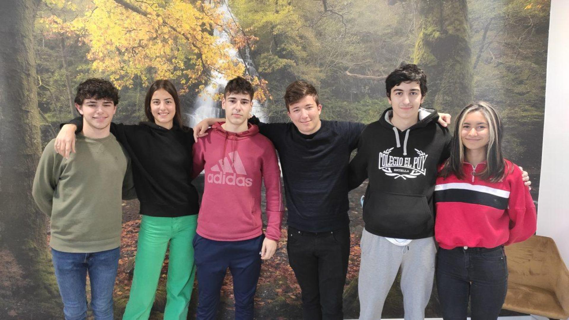 Desde la izda., Daniel García Murillo, Lucía Arbide, Daniel Reclusa, Manex Martínez, Ángel Hernández y Ashley Fernández
