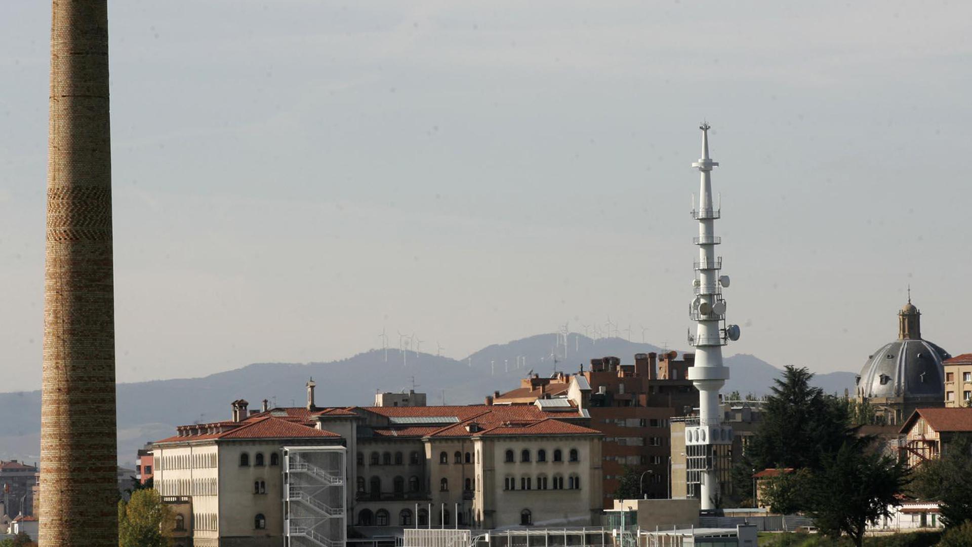 Vista de la chimenea