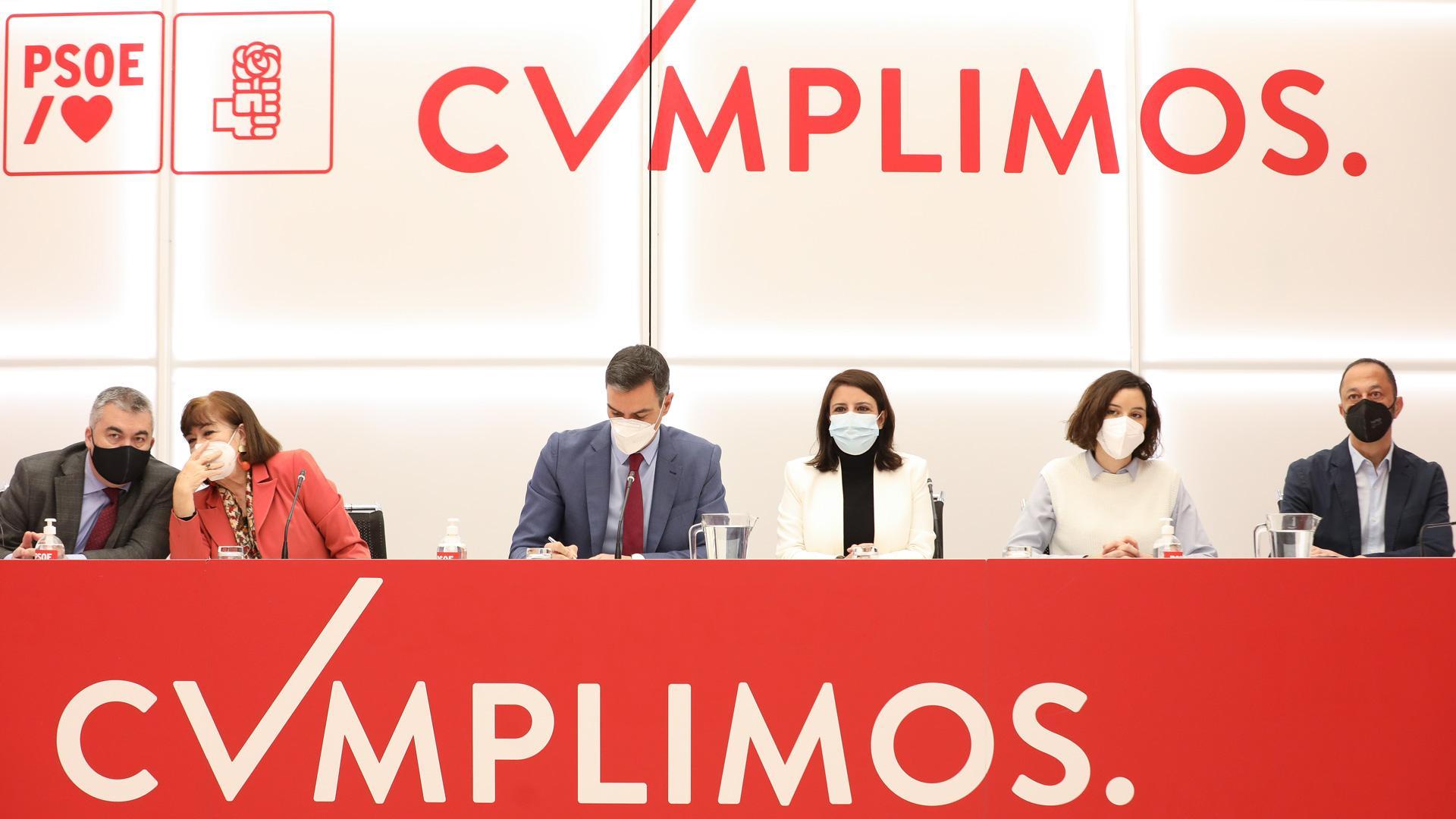 Reunión de la Ejecutiva Federal del PSOE tras las elecciones de Castilla y León