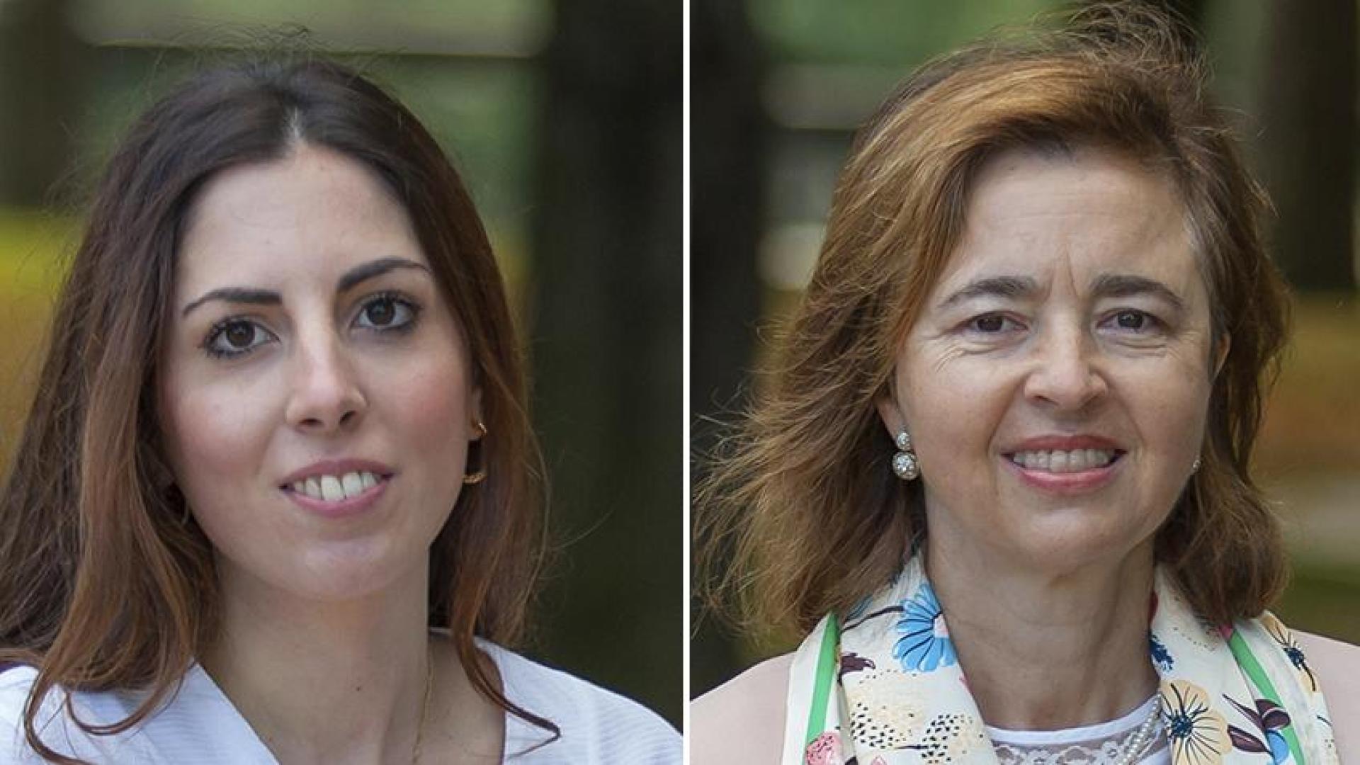 Las investigadoras de la Universidad de Navarra Lucía Alonso (izquierda) y Amelia Martí