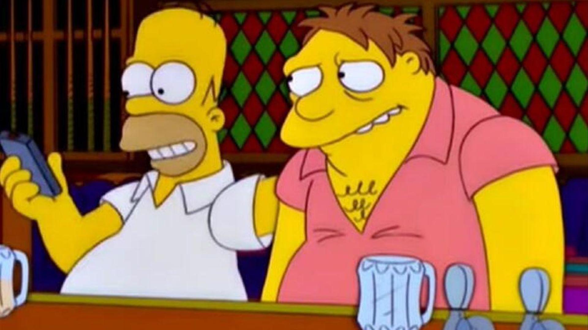 Barney Gumble y Homer Simpson
