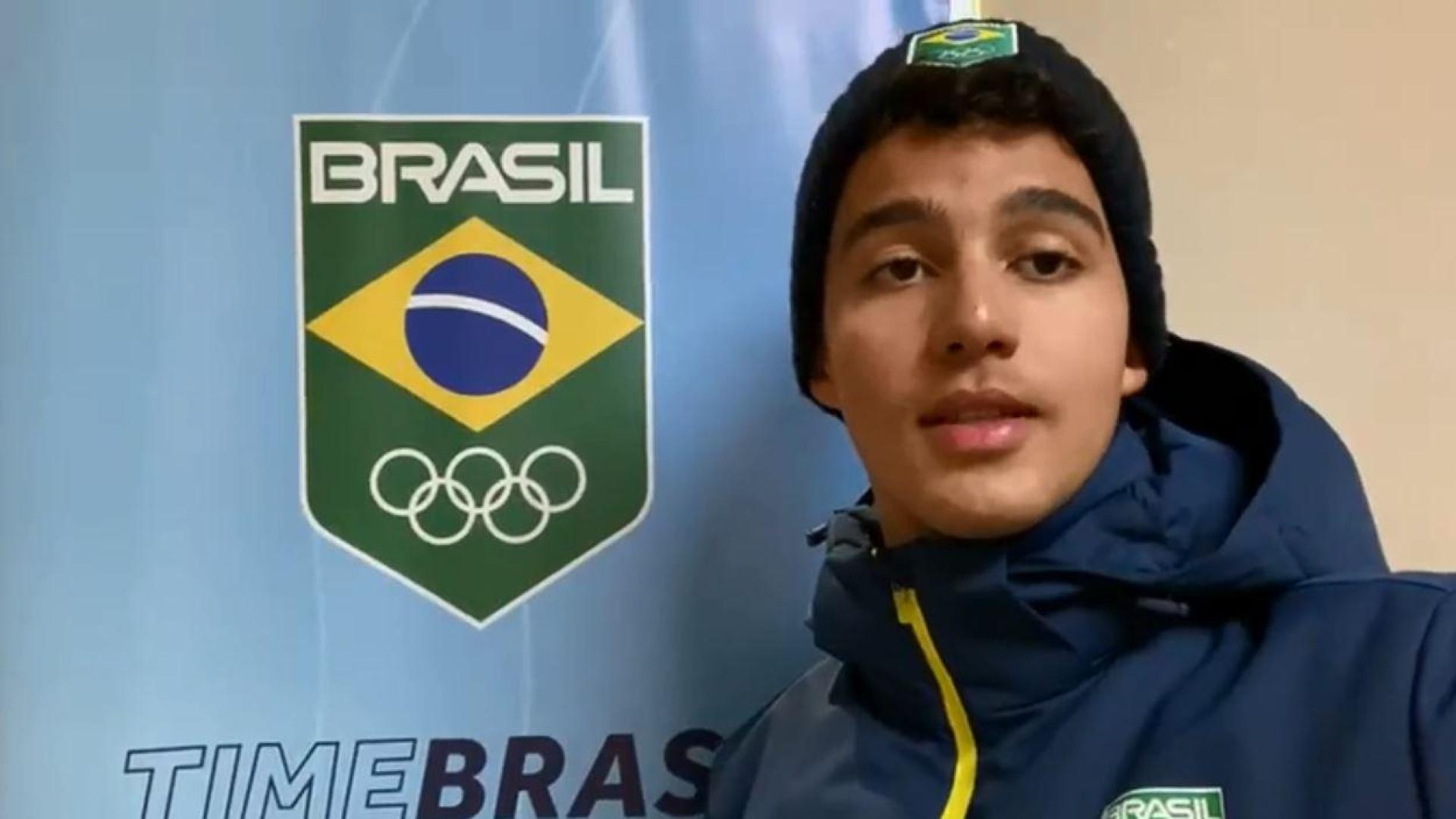 Manex Salsamendi Silva, esquiador roncalés que ha competido en estos Juegos con Brasil