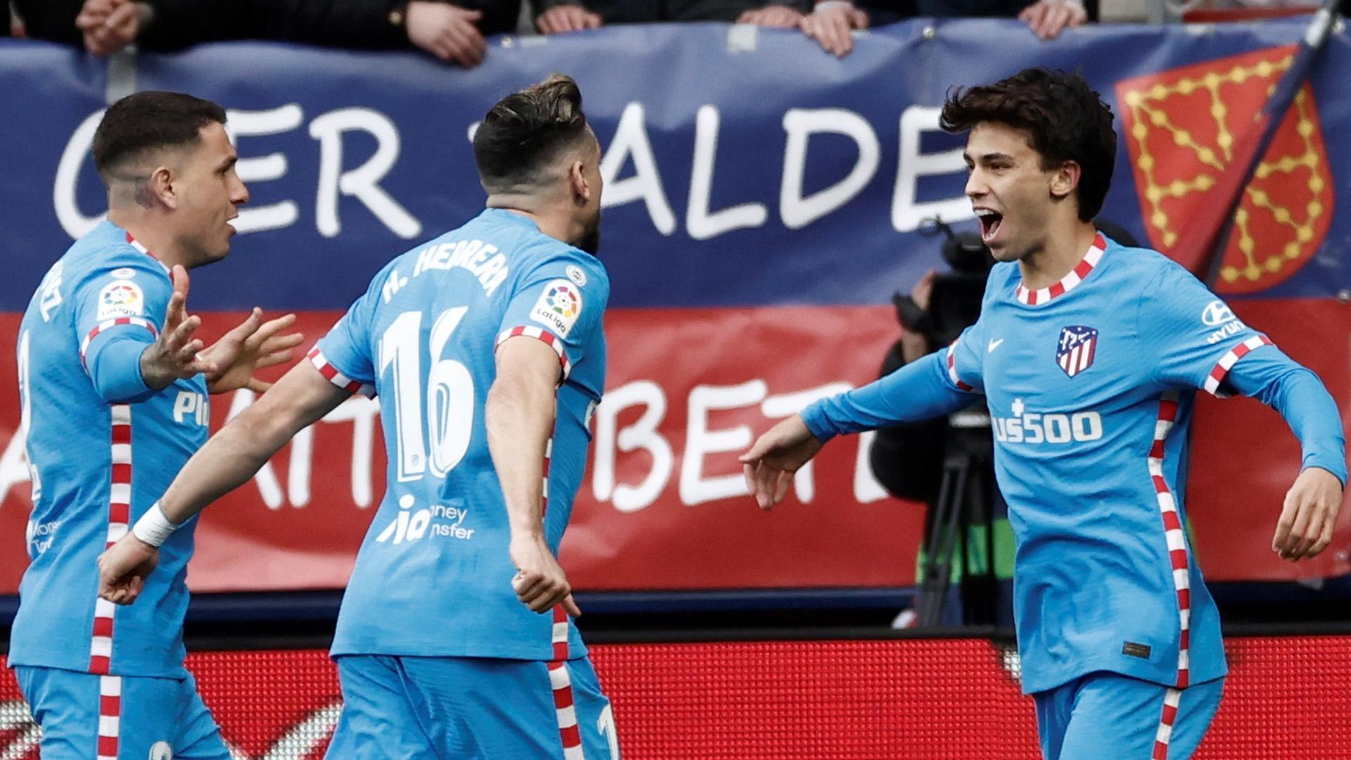 Joao Félix celebra el primer gol del partido