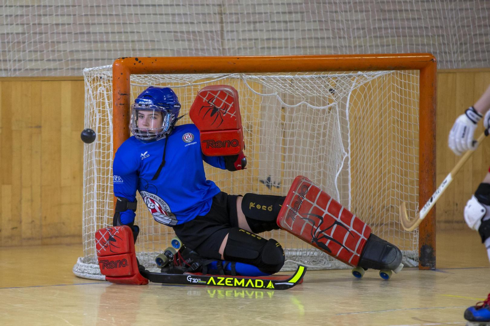 Imagen del partido celebrado el domingo en las instalaciones de la UDC Rochapea entre el equipo ‘D’ de la Rochapea y el de AD Tudela en categoría infantil mixta