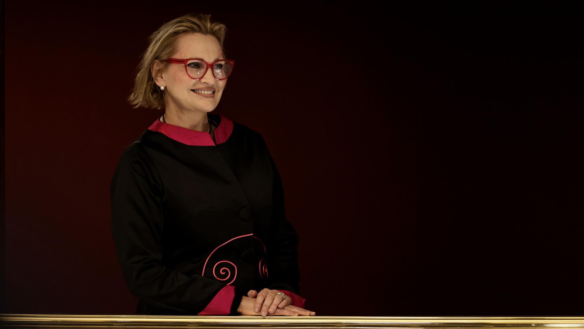 Imagen de la cantante lírica, Ainhoa Arteta, en una rueda de prensa.