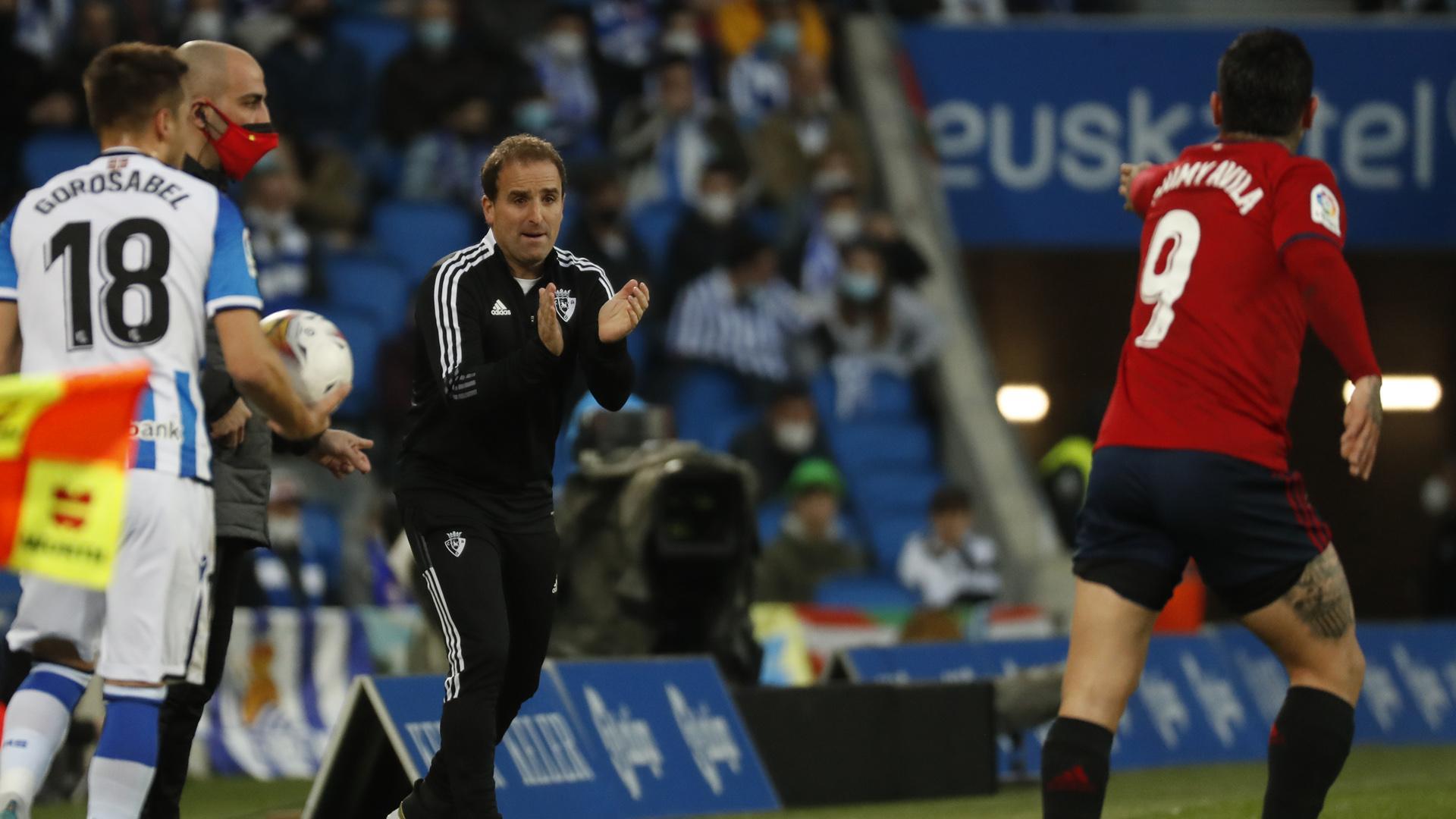 Jagoba Arrasate, en el partido contra la Real Sociedad