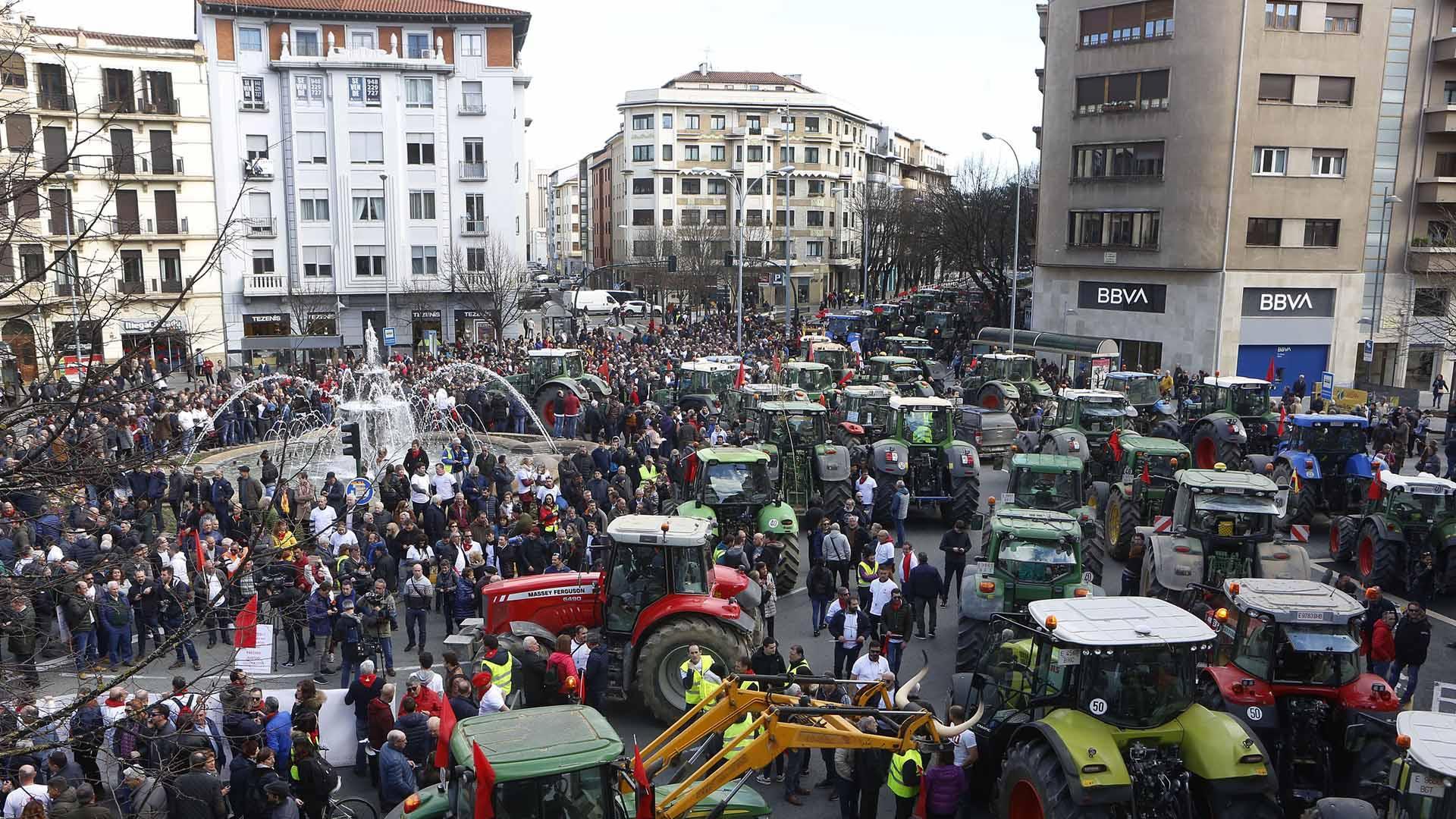 Concentración de tractores el 19 de febrero de 2020