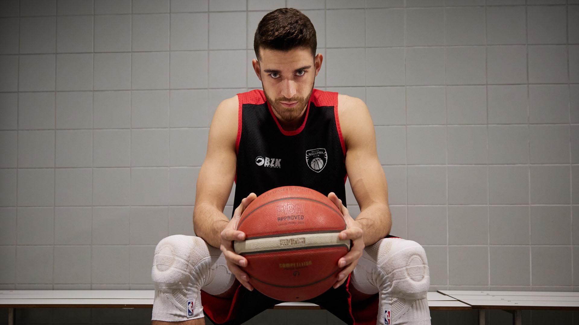 Jordan Rogers en Arrosadía, donde compite esta temporada con el ENERparking Basket Navarra, equipo con el que aspira ascender a LEB Oro