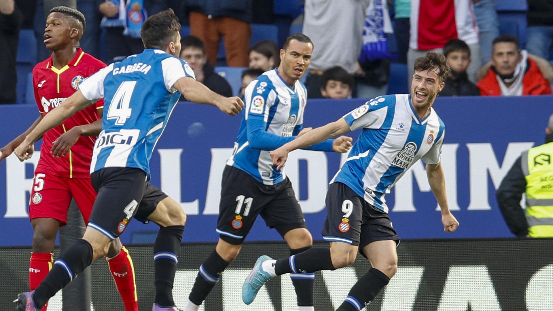 Leandro Cabrera celebra su gol contra el Getafe