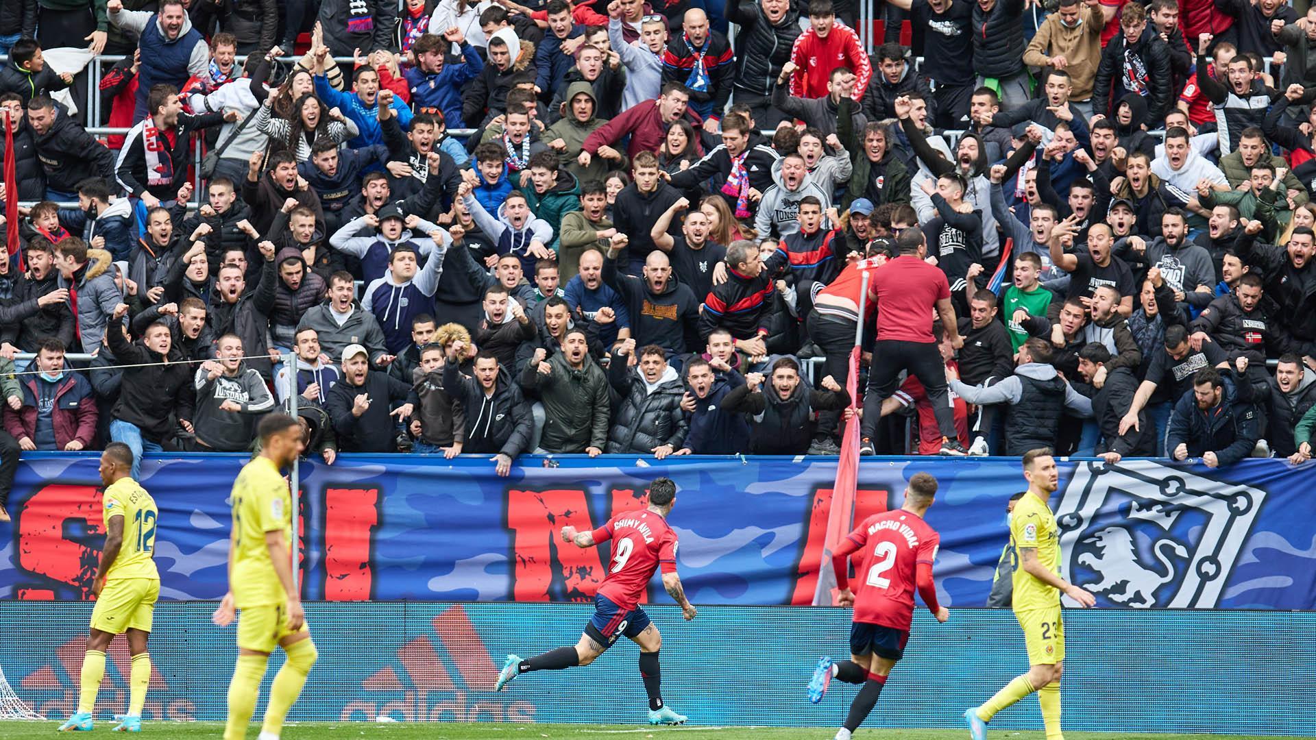 Celebración del gol del Chimy Ávila