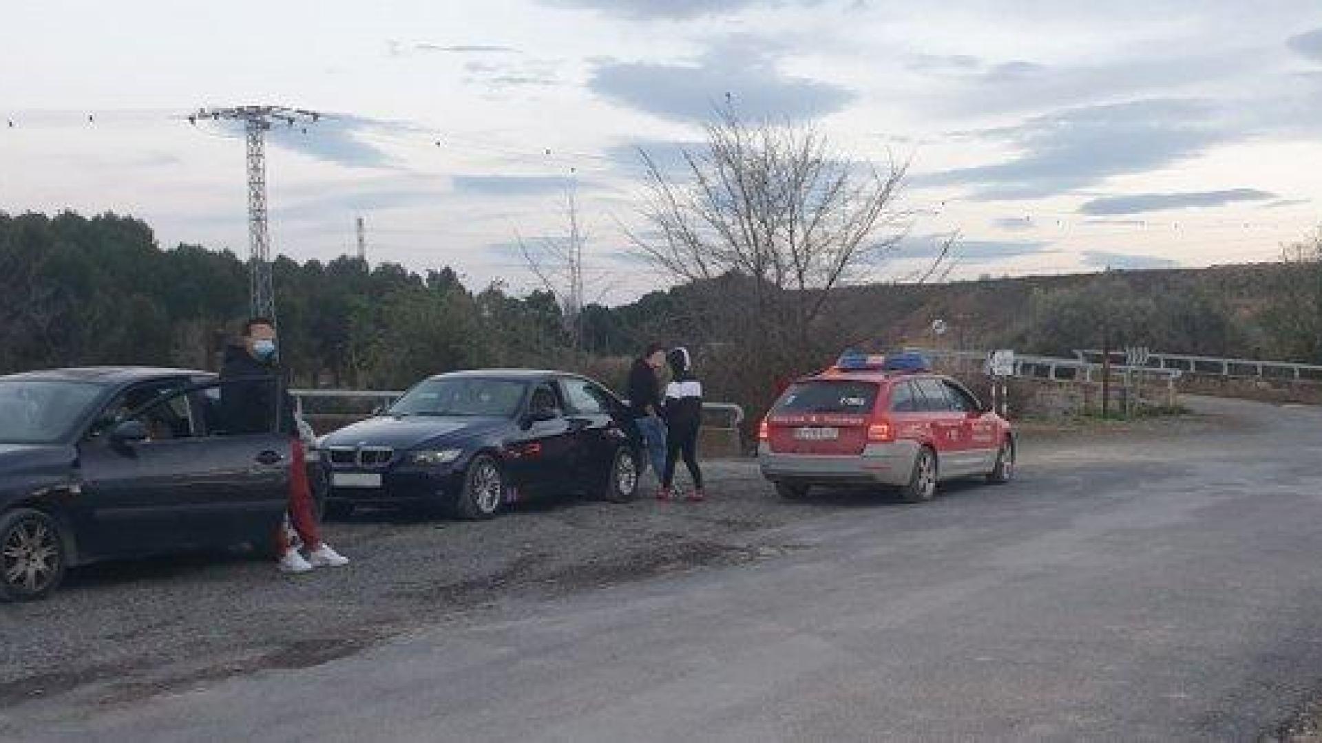 Imagen del control que estableció la Policía Foral
