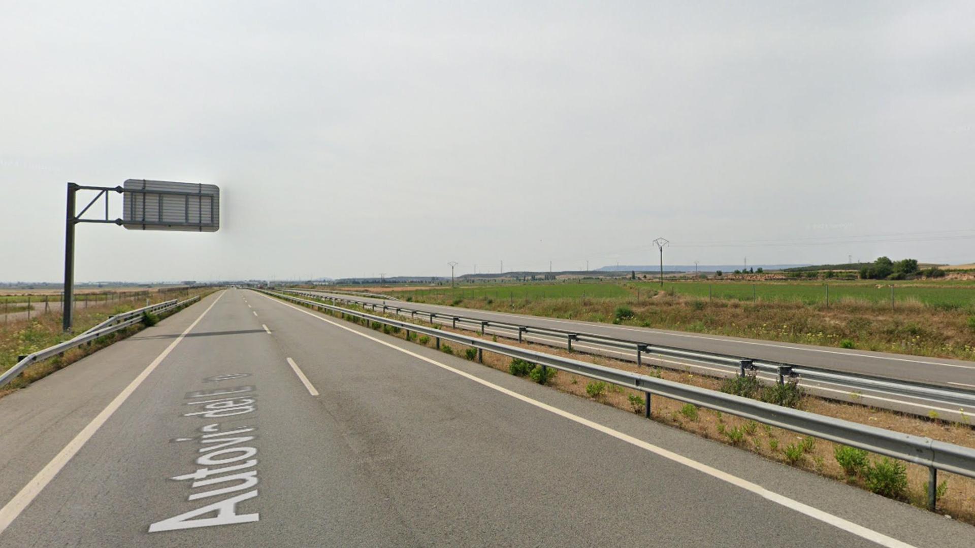 La A-68, a la altura de Fontellas