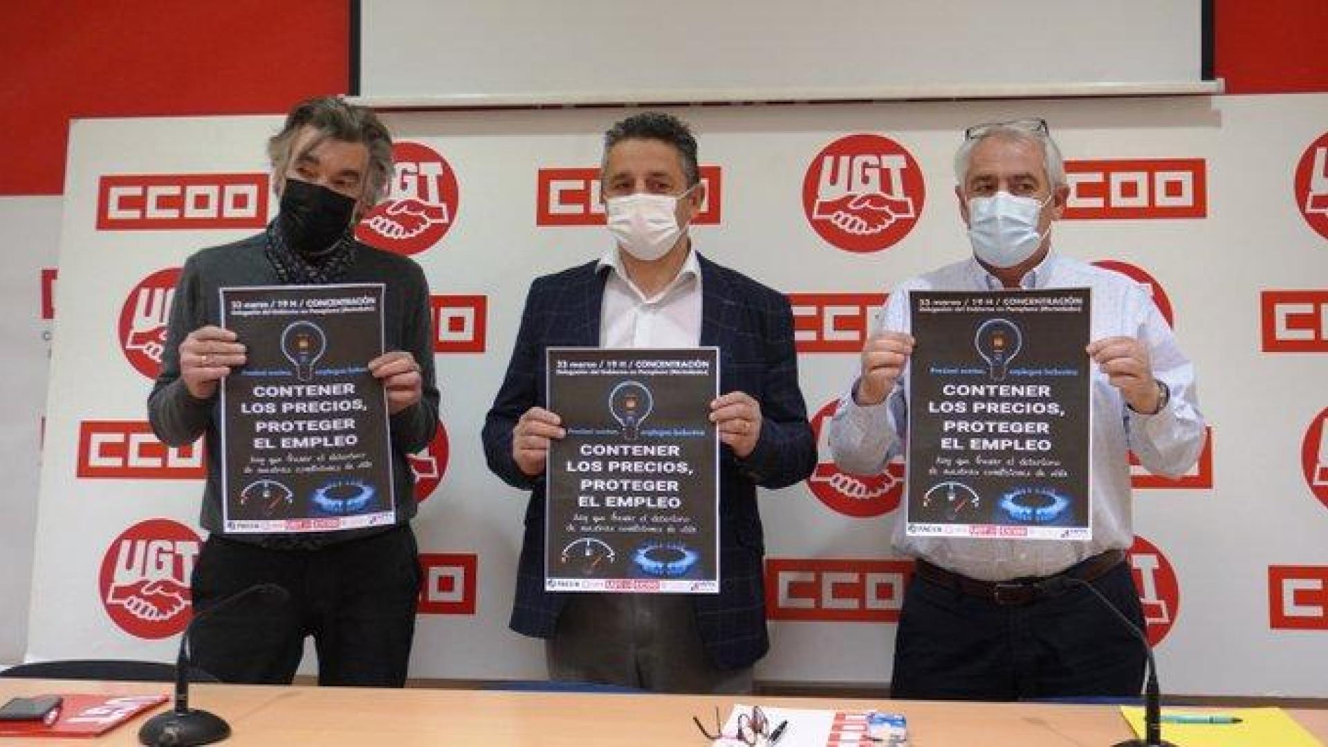 Chechu Rodríguez, Luis Rodríguez y Jesús Santos, en la rueda de prensa