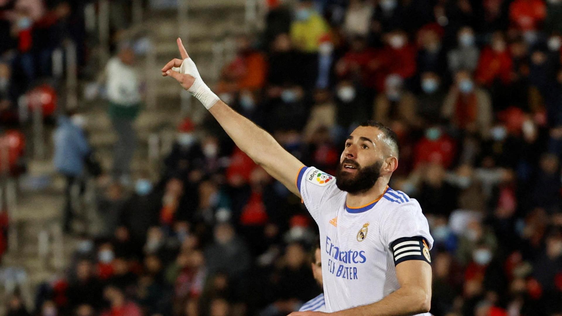 Benzema, en el partido ante el Mallorca
