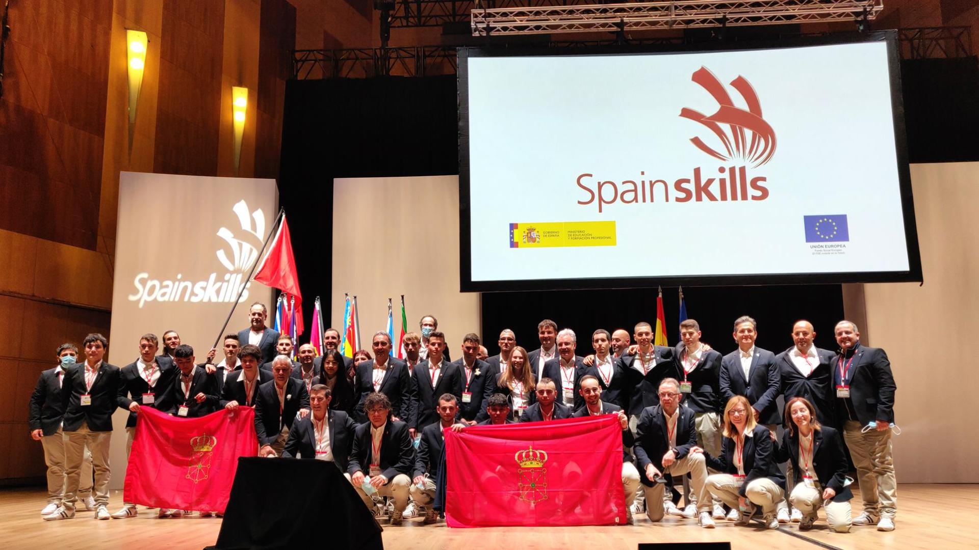 Delegación navarra que participa en Madrid en Spainskills