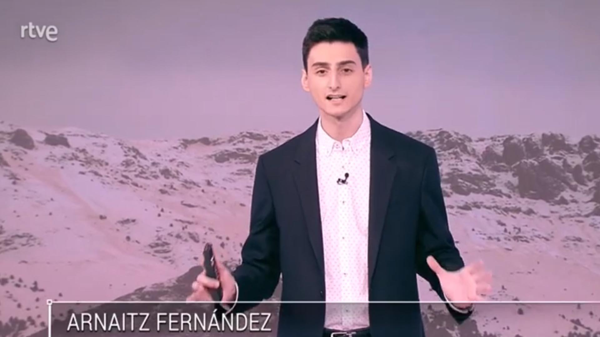 El meteorólogo navarro de TVE Arnaitz Fernández