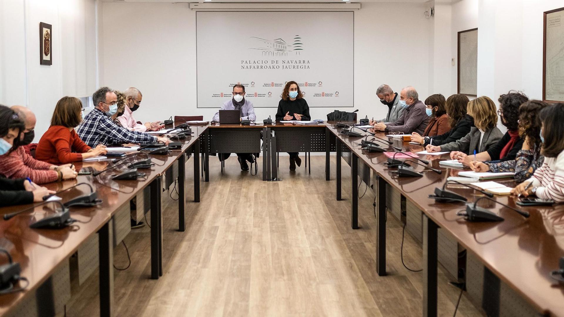 Reunión de la directora General de Políticas Migratorias del Gobierno de Navarra, Patricia Ruiz de Irizar, con diferentes profesionales del ámbito de la salud mental
