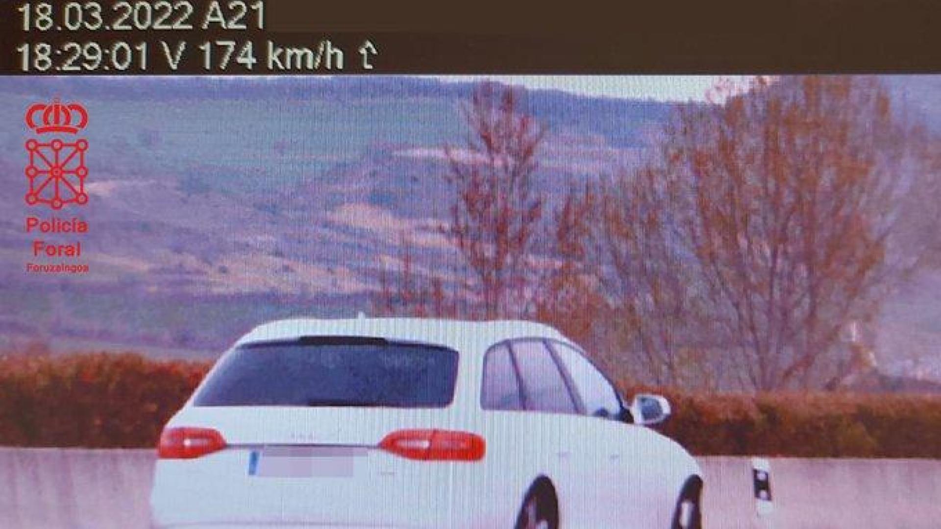 Imagen del coche captada por el radar