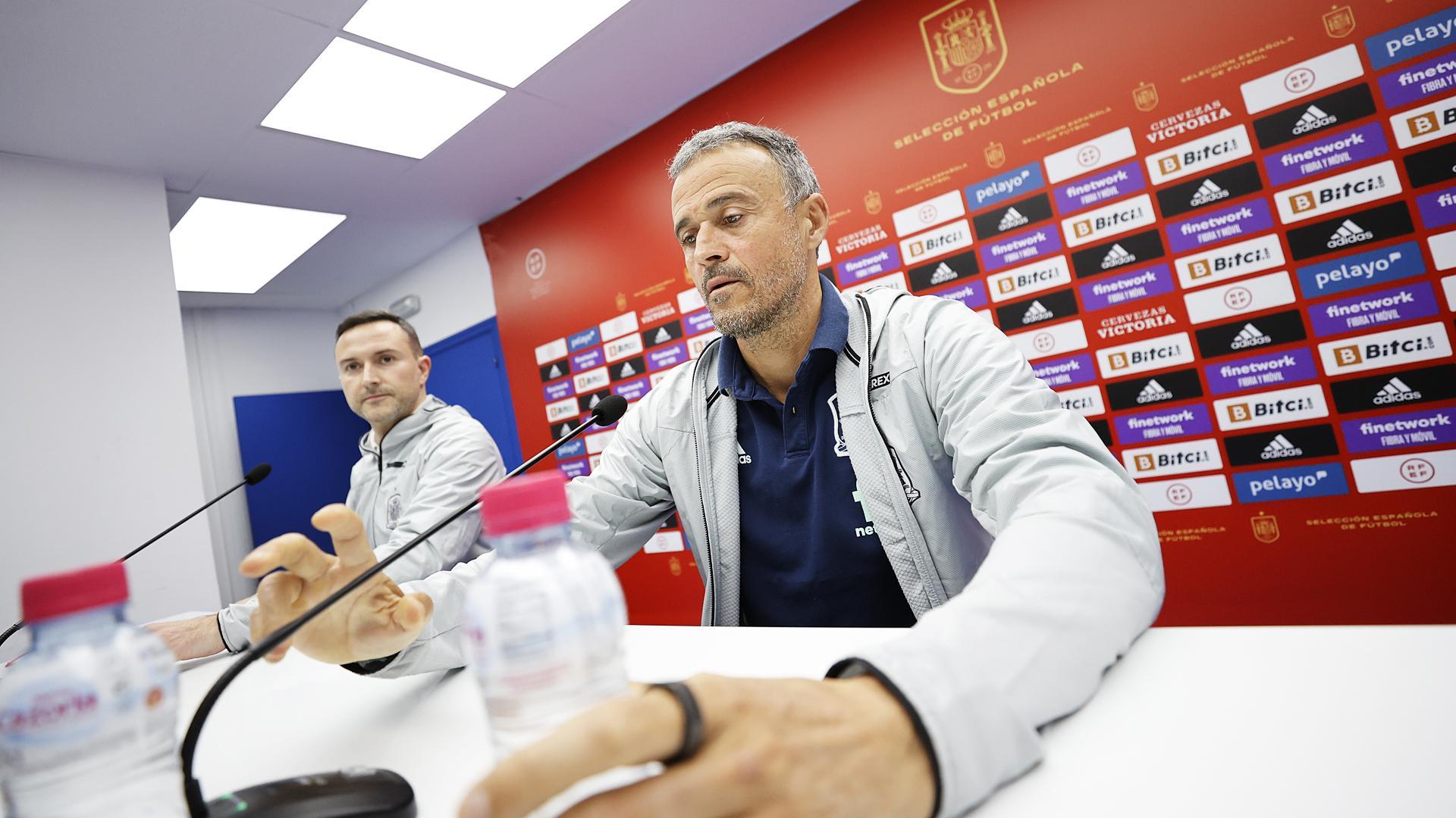 Rueda de prensa del seleccionador nacional, Luis Enrique, antes del choque en Riazor contra Islandia