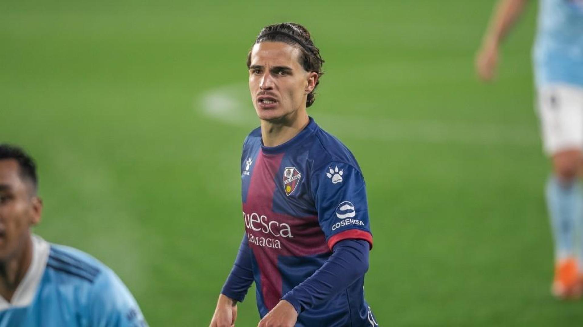 Jaime Seoane, en un partido esta temporada con el Heusca