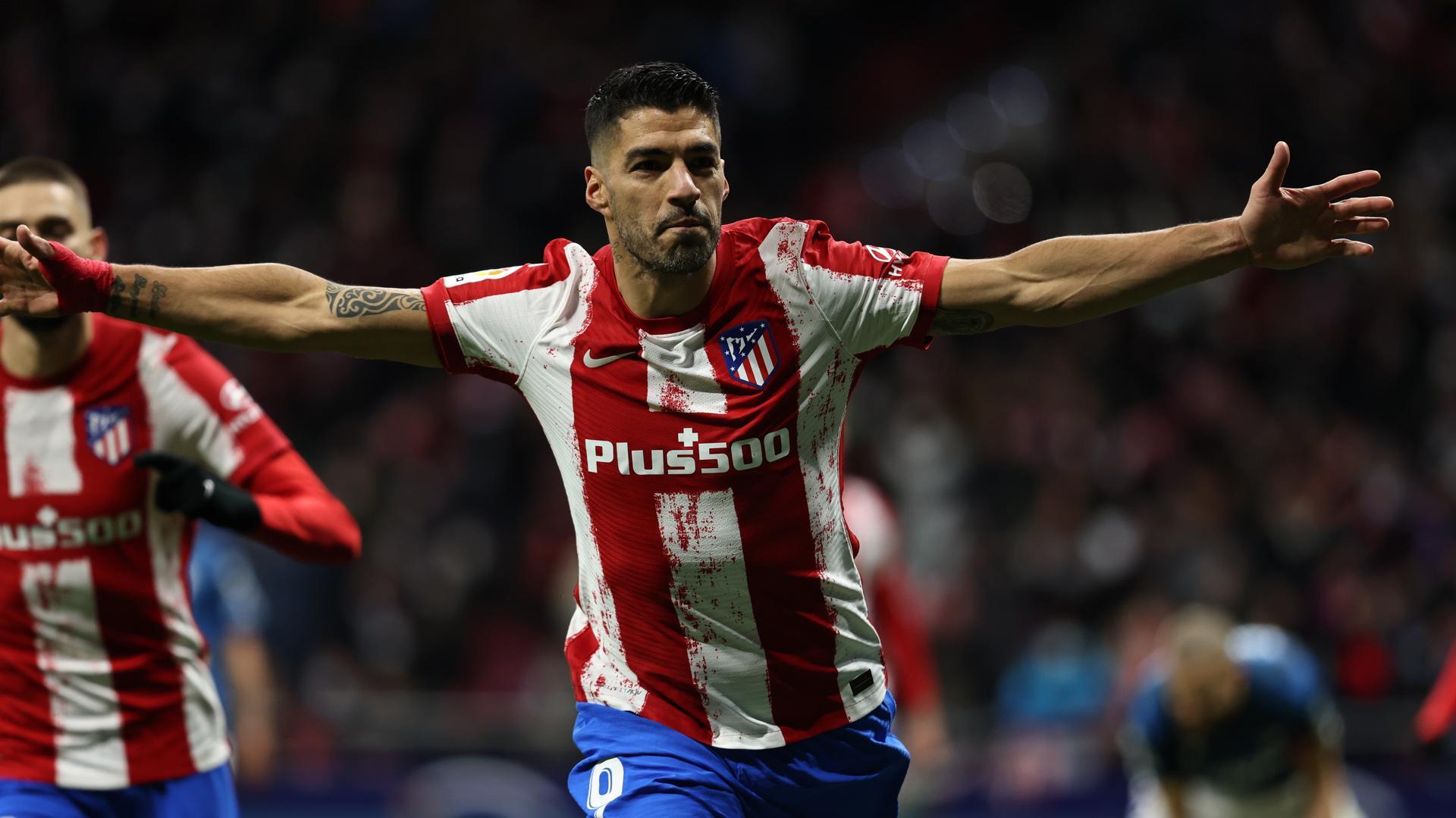 Luis Suárez celebra un gol frente al Alavés